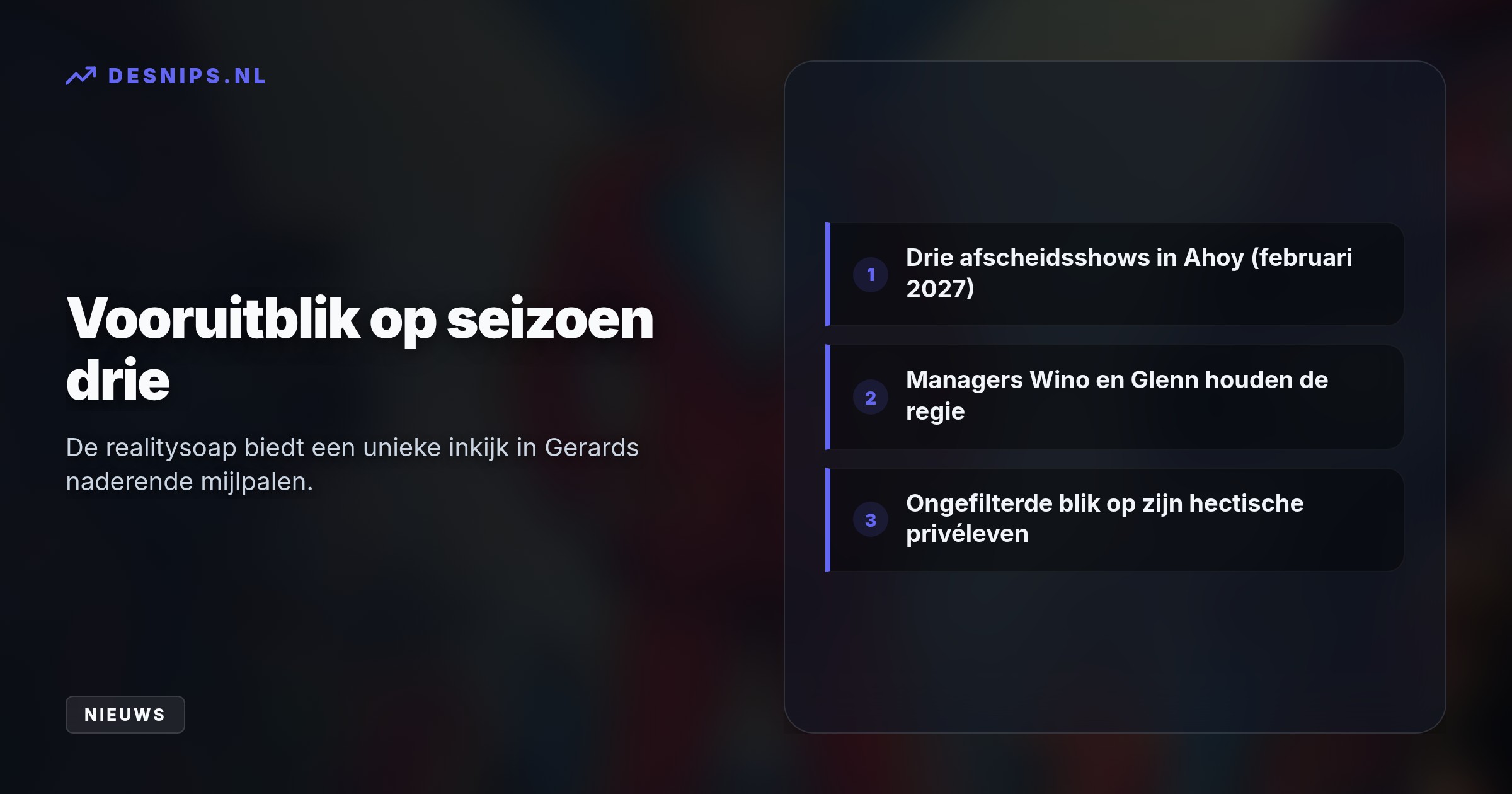 Ondanks eerdere twijfels over zijn zware solobestaan, zwicht de 66-jarige entertainer voor de massale vraag van zijn fans. RTL 4 zendt de nieuwe reeks uit.