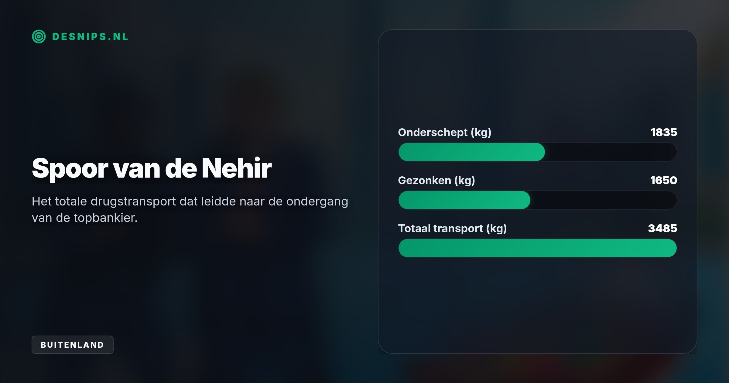 Een mislukt drugstransport met een gezonken schip leidde de opsporingsdiensten naar de schaduwbankier, die de financiële motor achter de Nederlandse cocaïnemaffia vormde.