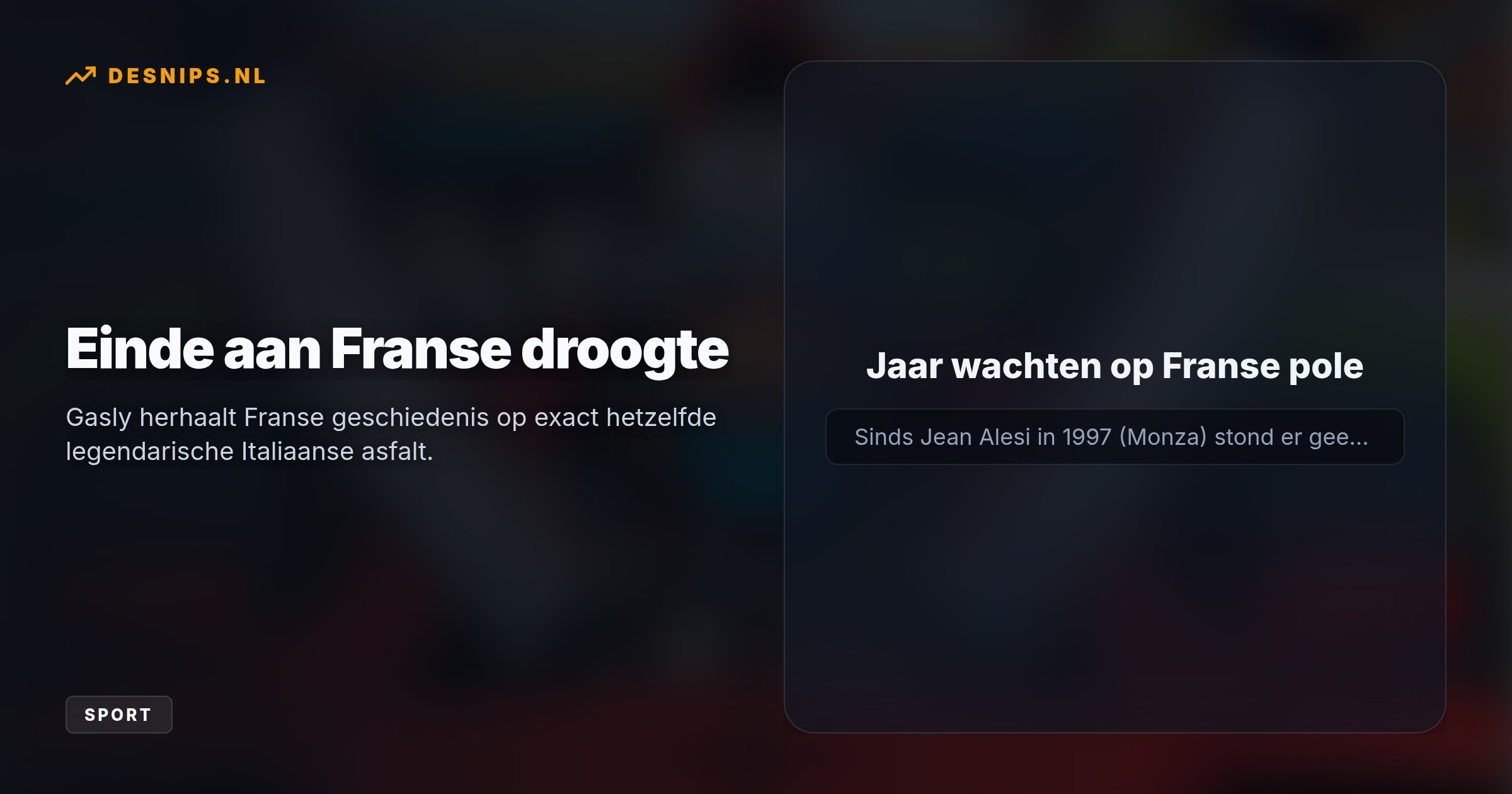 De Alpine-coureur troeft Russell nipt af met 0,06 seconden. Max Verstappen schuift na een gridstraf voor Piastri op naar de vijfde startplek.