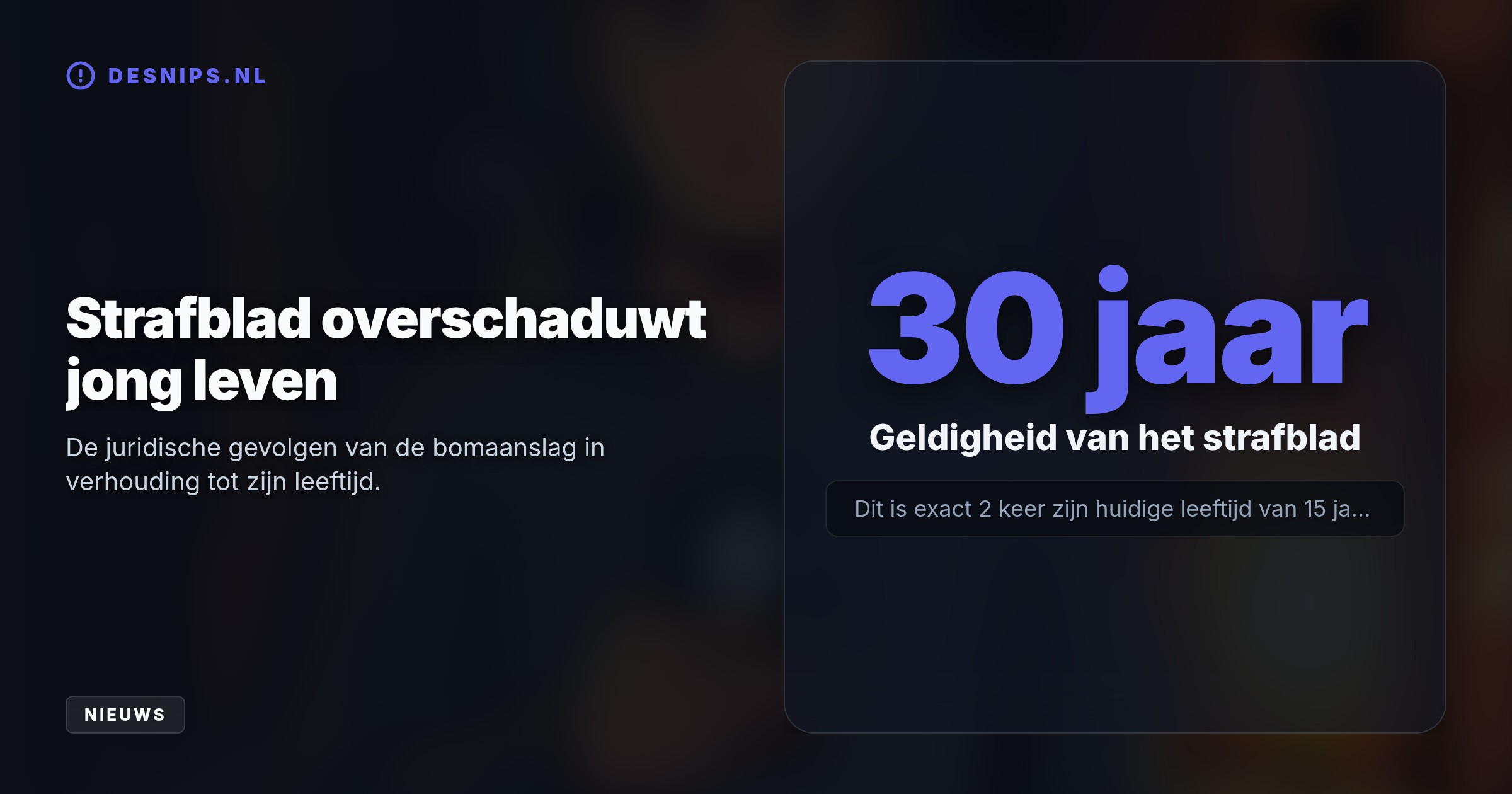 Voor 1.000 euro legde Tijn een cobra bij een verkeerd huis in Hillegom. Nu krijgt hij jeugddetentie en een strafblad dat zijn sportopleiding blokkeert.