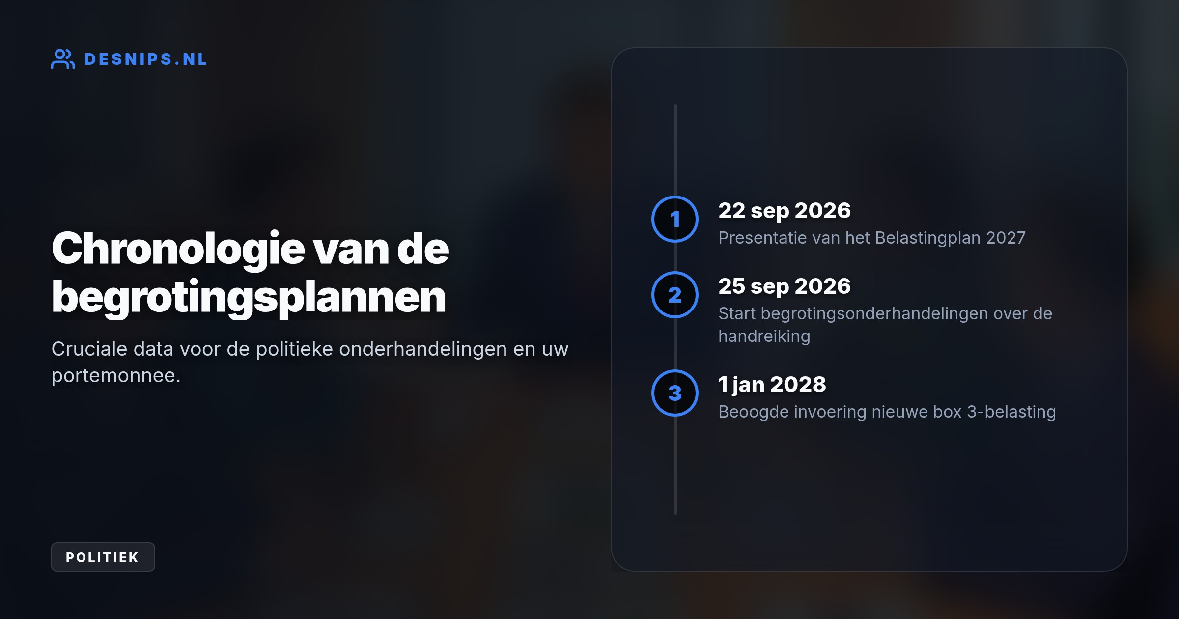Zonder parlementaire meerderheid moet het kabinet polderen. Met deze handreiking hopen de regeringspartijen de begroting voor volgend jaar veilig te stellen.