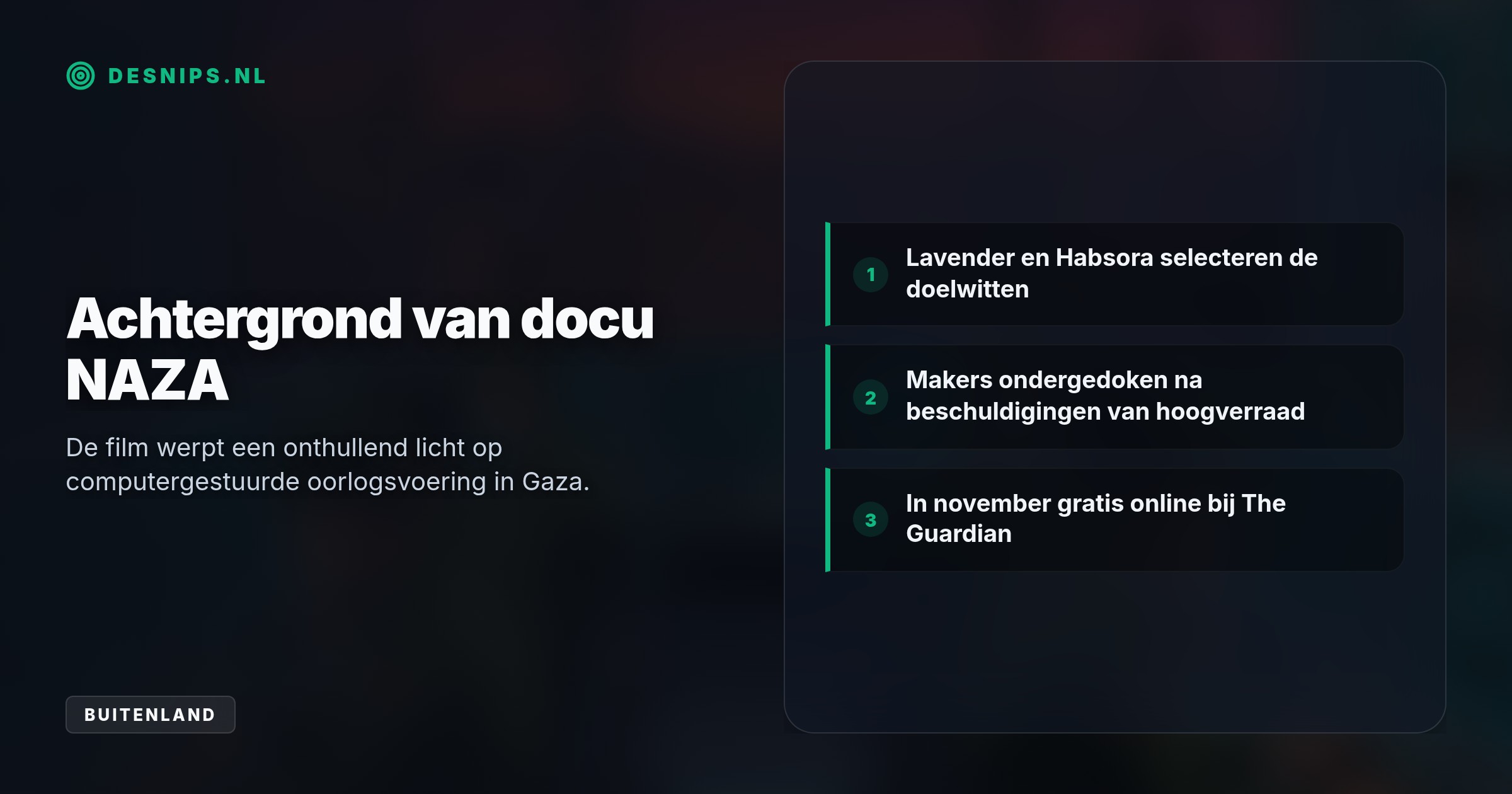 24 Israëlische militairen onthullen hoe AI-systemen tot 500 burgerdoden per doelwit toelieten. De ondergedoken makers worden beschuldigd van verraad.
