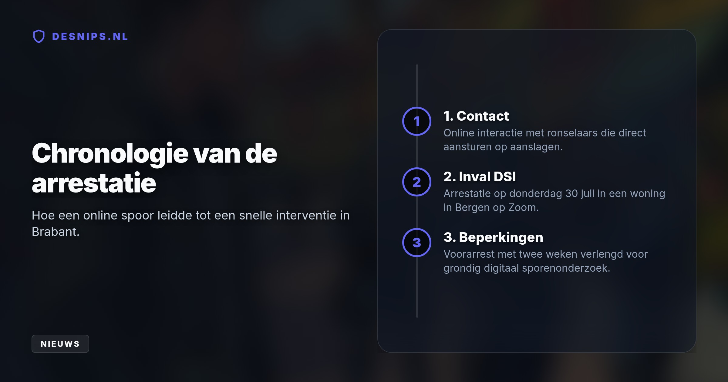 De politie hield de man aan na contact met ISKP-ronselaars die aanslagen aansturen. Hij zit nu in volledige beperkingen voor digitaal onderzoek.