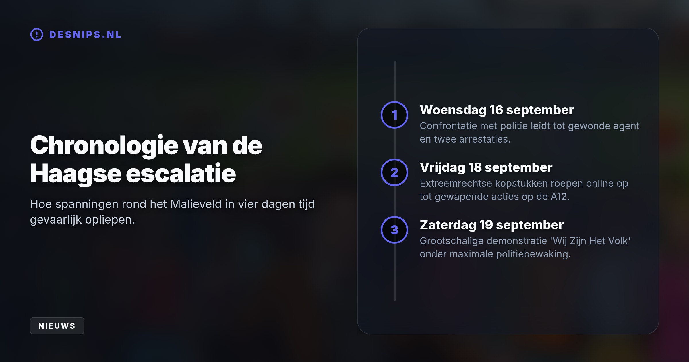 Online oproepen tot wapengebruik en het schoonvegen van de A12 zetten de Haagse politie op scherp, precies een jaar na eerdere rellen.