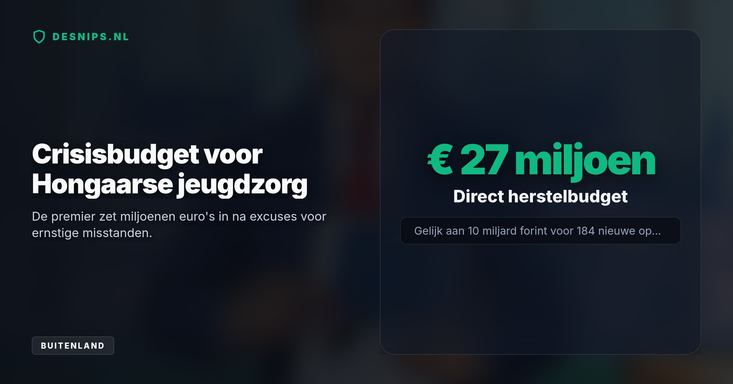 Premier Péter Magyar wijzigt de kinderwet uit 2021 om direct 500 miljoen euro aan onderwijssteun te deblokkeren en de verwaarloosde jeugdzorg aan te pakken.