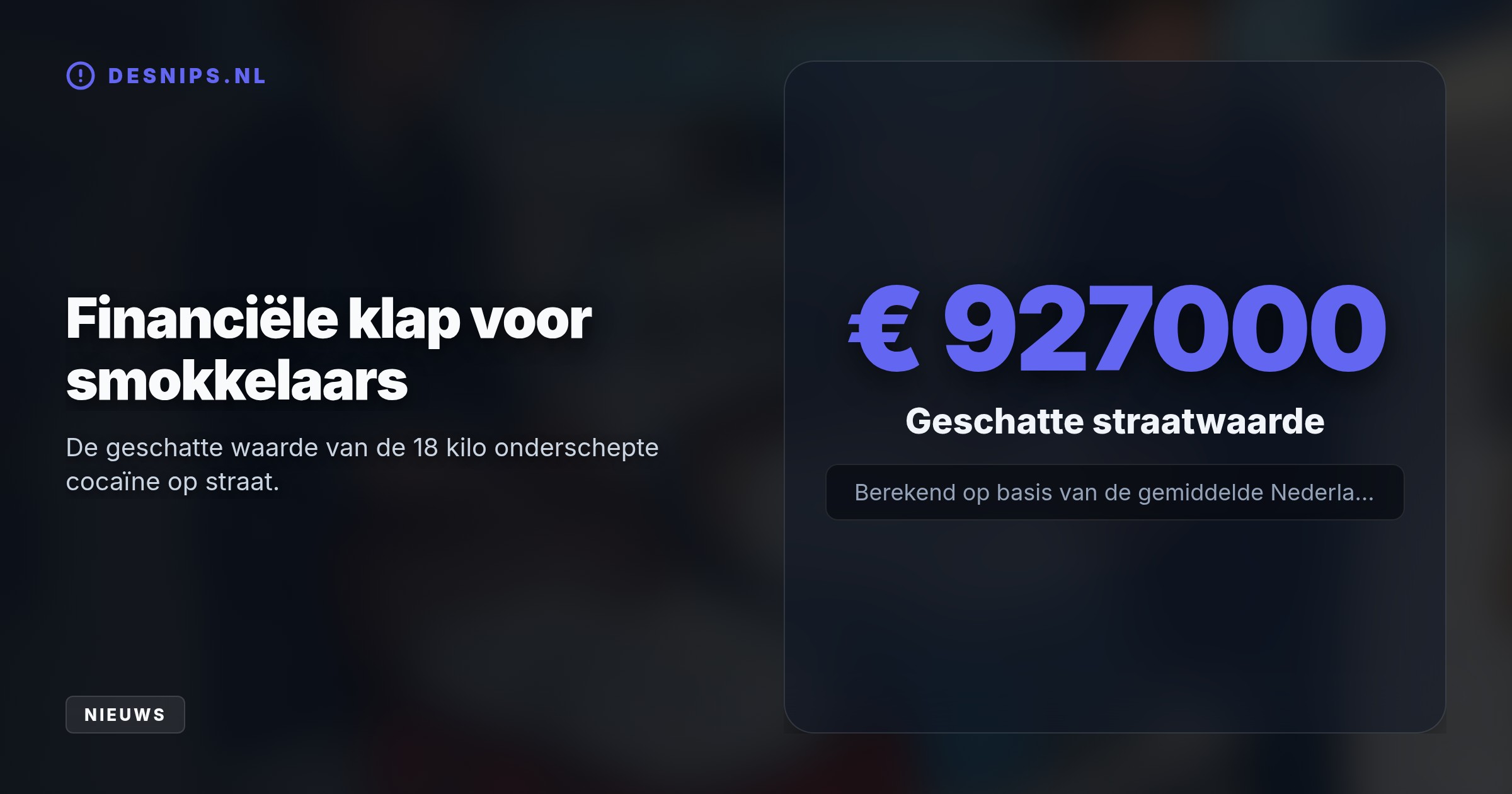 De douane ontdekte de drugs in drie stuks handbagage na een scancontrole. De Marechaussee doet momenteel onder leiding van het OM onderzoek naar het incident.
