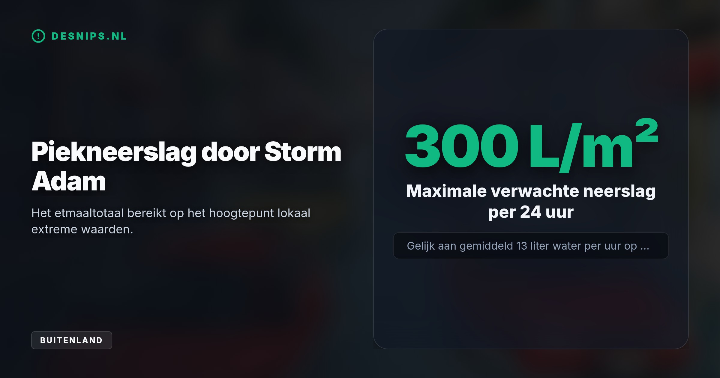 Extreem noodweer met lokaal 90 liter regen per uur leidt tot gesloten scholen, geannuleerde vluchten en inzet van het leger om burgers te beschermen.