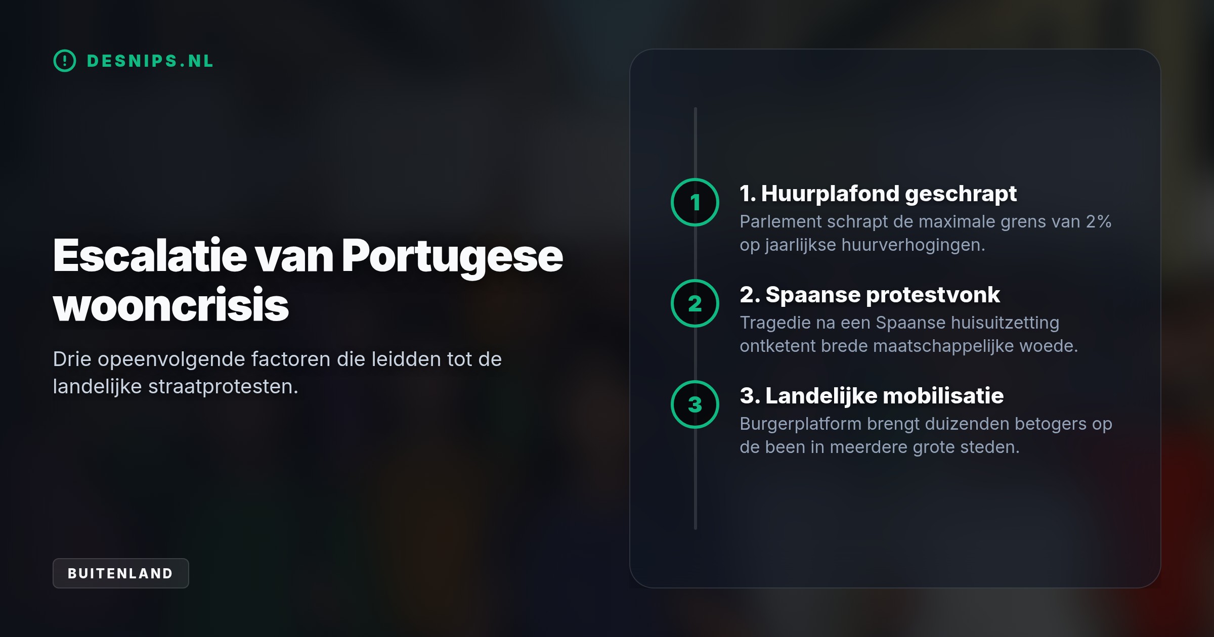 Geïnspireerd door Spaanse protesten eisen burgers actie tegen woekerprijzen, terwijl het parlement de wettelijke limiet op huurverhogingen heeft geschrapt.