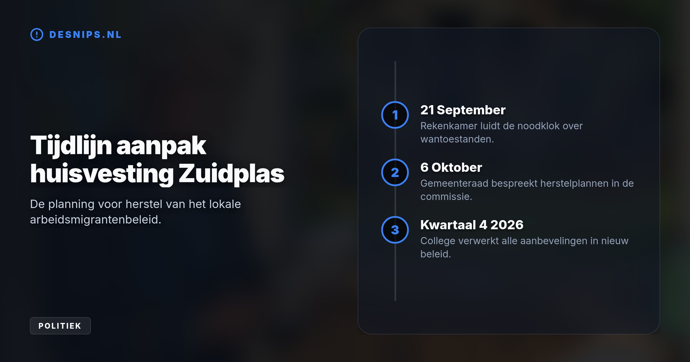 De gemeente heeft geen zicht op het aantal migranten, die vaak onder slechte omstandigheden op vakantieparken wonen. De Rekenkamer adviseert nu een dringende nulmeting.