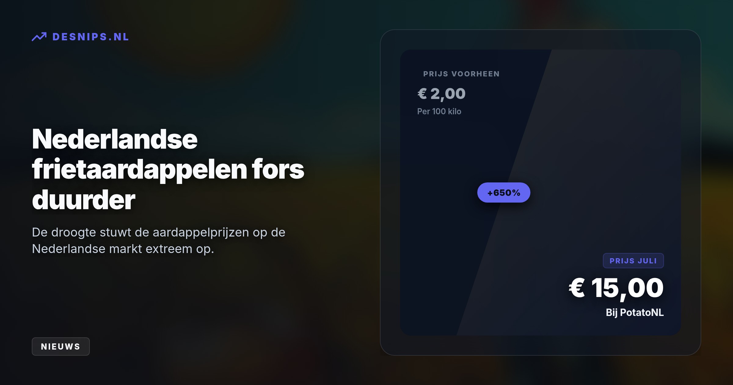 Door de aanhoudende hitte kampt Duitsland met een graantekort van 3,3 miljoen ton. Omdat ook de aardappel- en veevoeroogst tegenvallen, stijgen de supermarktprijzen snel.