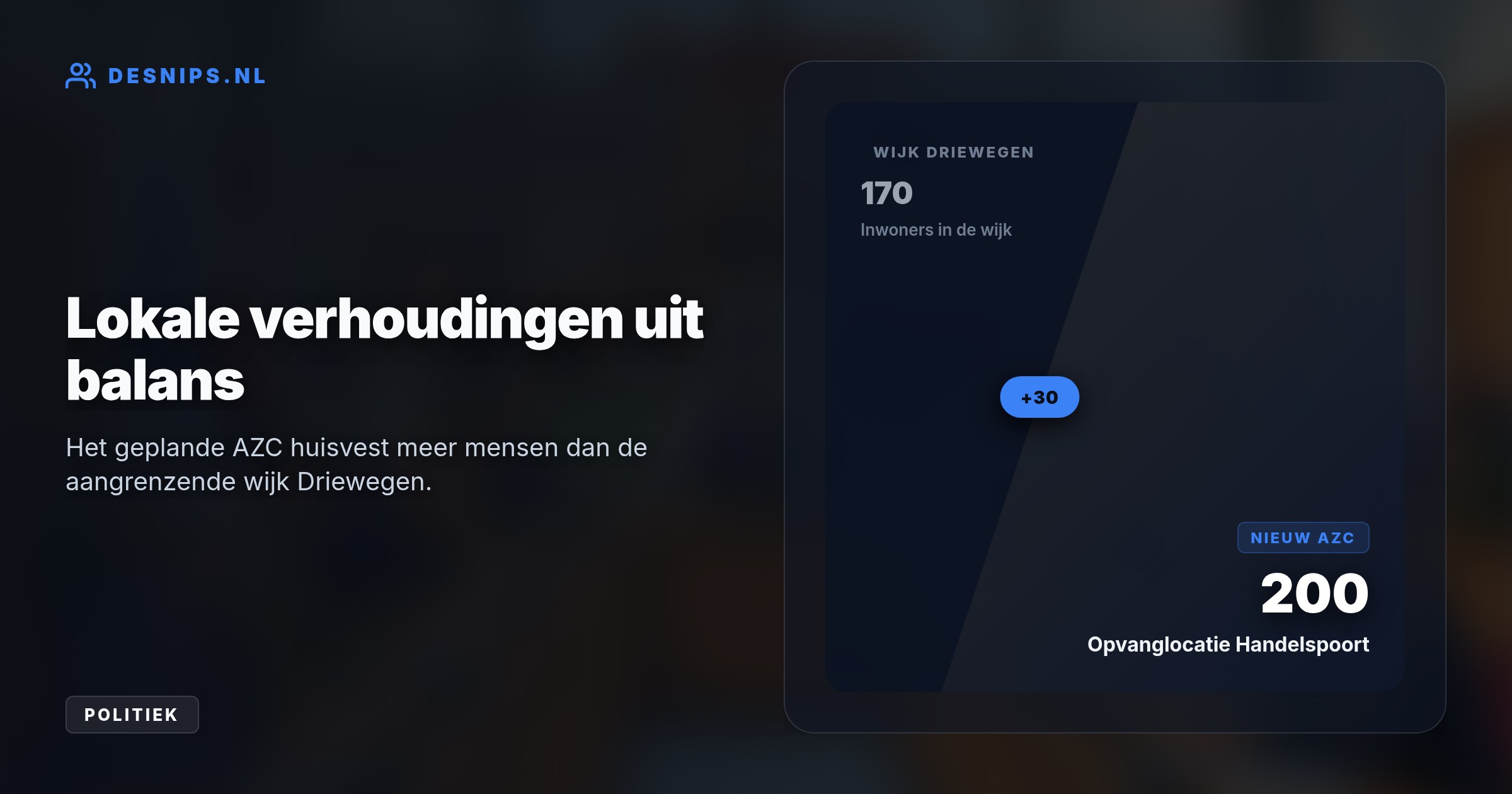De gemeenteraad stemde met 16 tegen 14 stemmen voor de opvang van 200 asielzoekers aan de Handelspoort. Hierdoor sluit de huidige noodopvang en verhuizen de 104 bewoners mee.