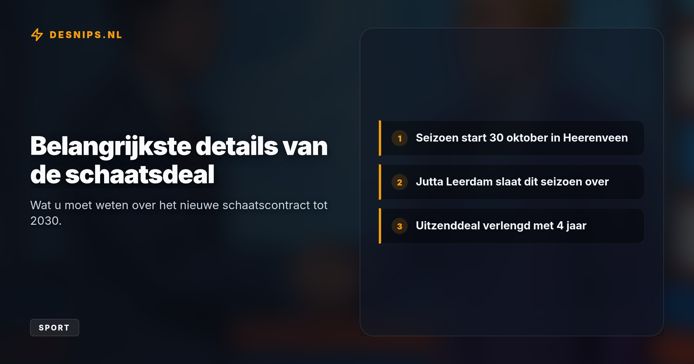 Ondanks financiële geldzorgen stelt de publieke omroep alle grote Nederlandse schaatstoernooien en de Winterspelen van 2030 in Thialf gratis veilig voor de kijker.