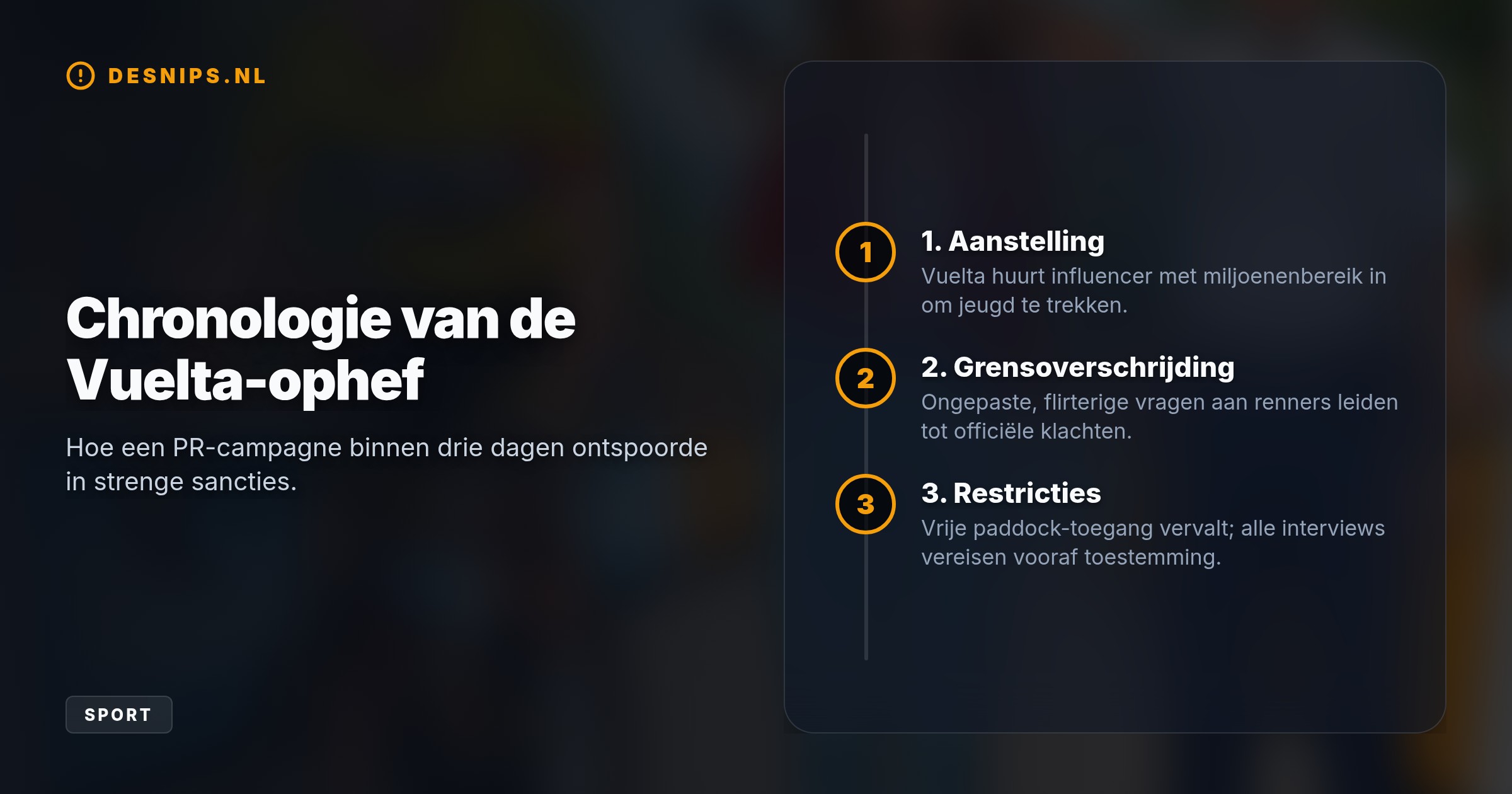 Na klachten over ongepaste vragen aan Tadej Pogačar perkt de Vuelta de backstage-toegang van influencer Erola Jons in. Ze mag renners enkel nog met toestemming interviewen.