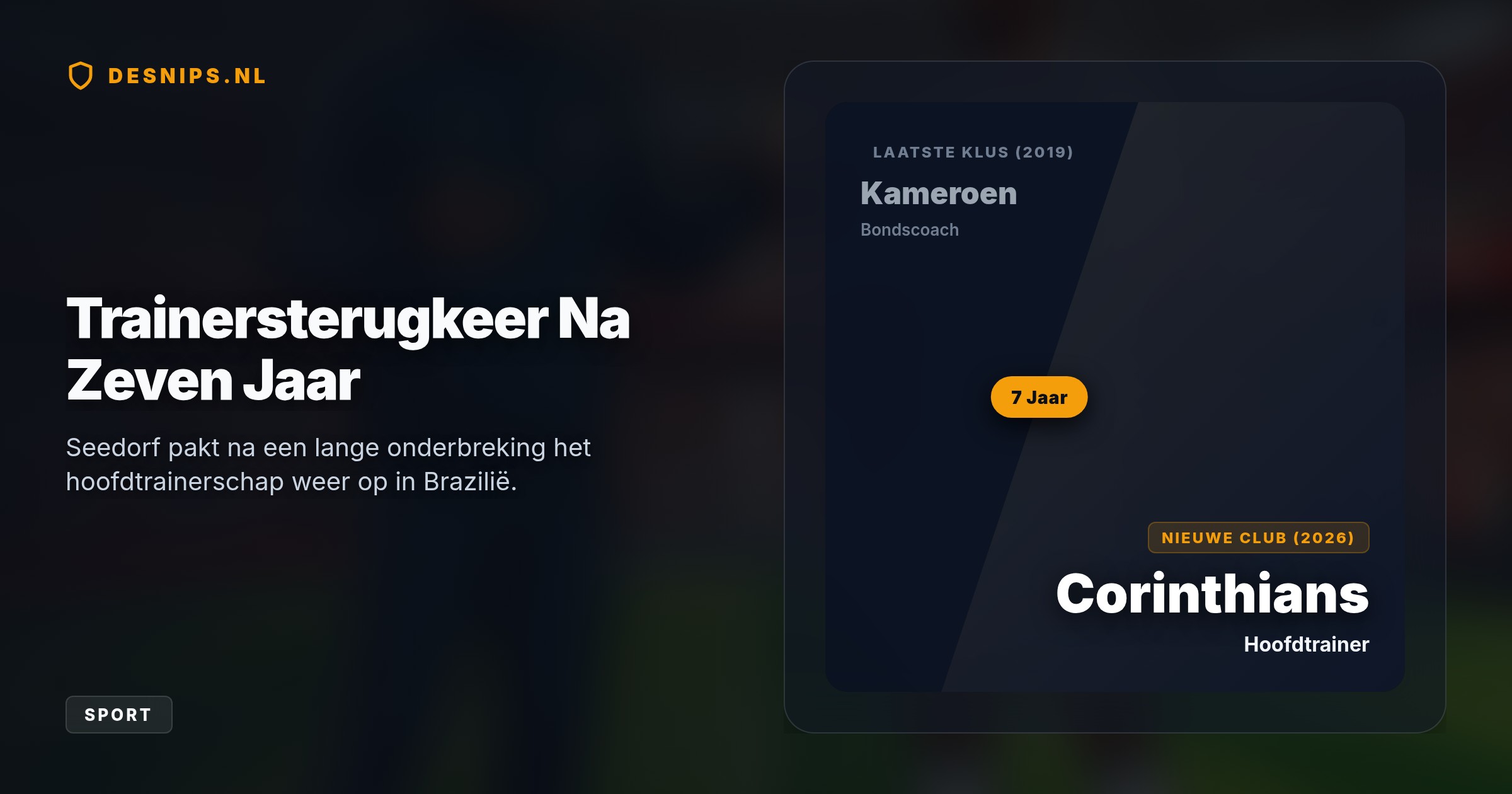 De Surinaams-Nederlandse oud-voetballer tekent tot 2027 na zeven nederlagen op rij voor de Braziliaanse club, die slechts één punt boven de degradatiezone staat.