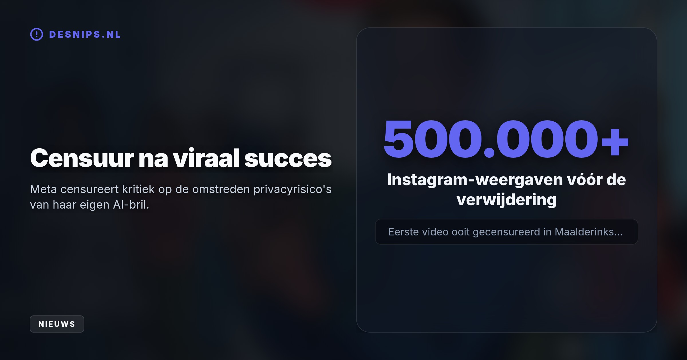 De techreus bande de video, waarin medewerkers ongemerkt met hun eigen product gefilmd worden, wegens 'pesterig gedrag'. Bits of Freedom spreekt van censuur.