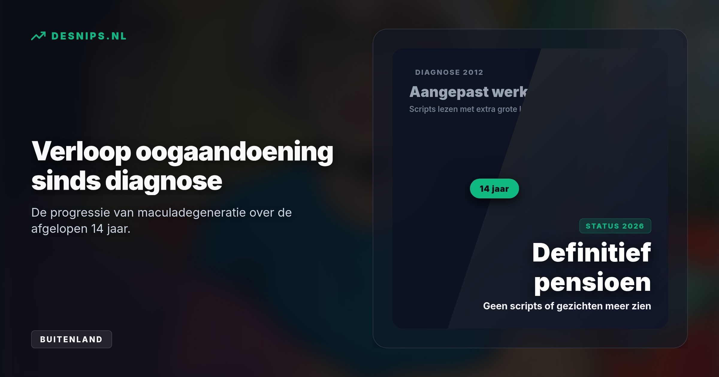 De 91-jarige Oscarwinnares herkent door haar verslechterde zicht geen gezichten meer en kan geen scripts meer lezen, maar richt zich nu op poëzie en haar memoires.