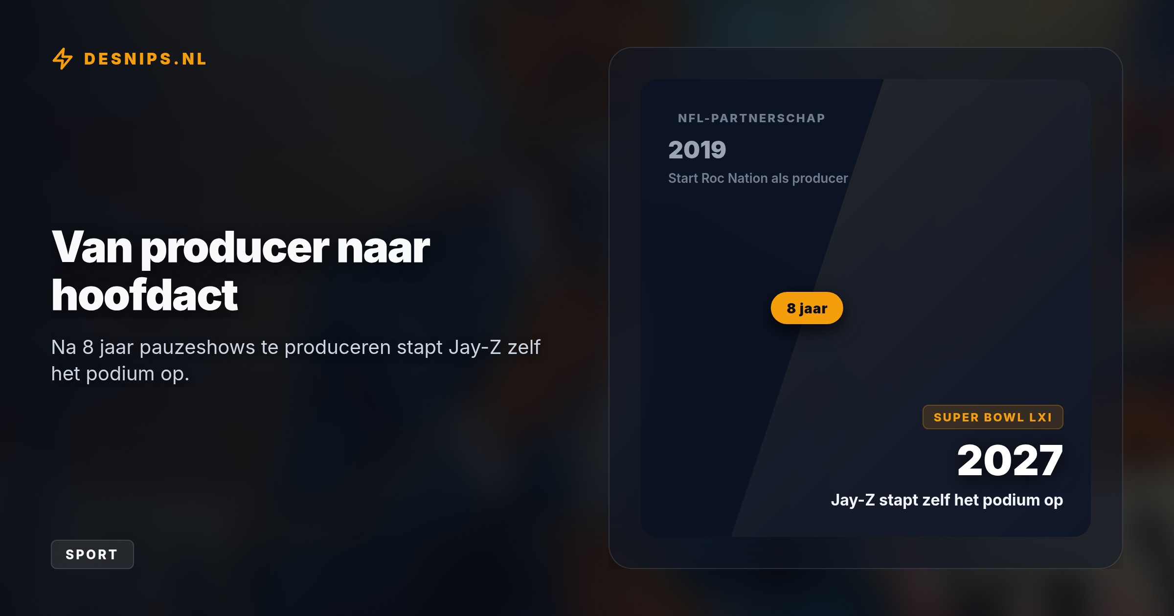Na sinds 2019 de Super Bowl-pauzeshows te hebben geproduceerd met Roc Nation, stapt de 25-voudige Grammy-winnaar op Valentijnsdag 2027 nu zelf het podium op.