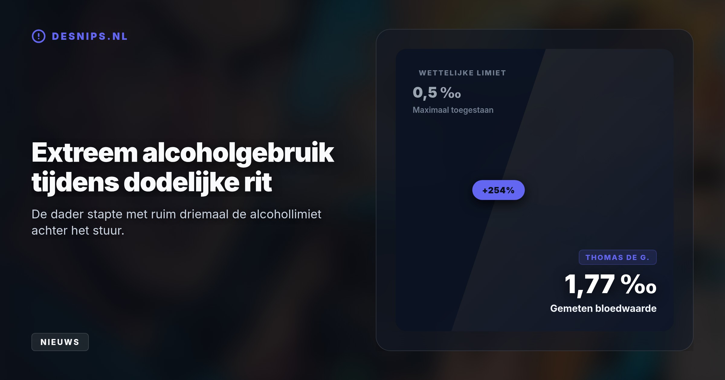 De dader reed filmend en stomdronken met 225 km/u achterop een gezinsauto op de A59. Het cassatieberoep is gisteren definitief verworpen.