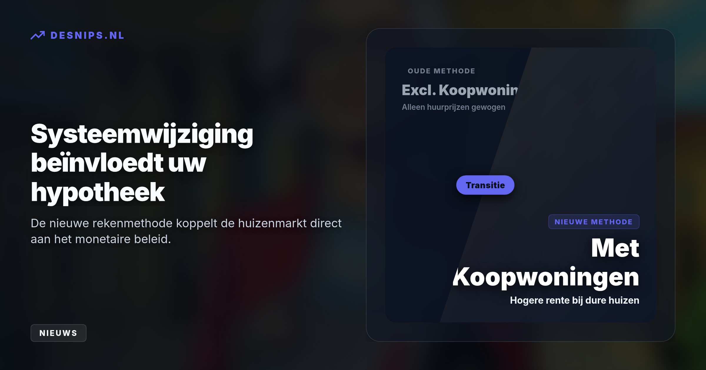 Door huizenprijzen in de inflatie te verwerken stijgt het cijfer sneller bij een dure huizenmarkt. Dit dwingt de ECB de rente langer hoog te houden.