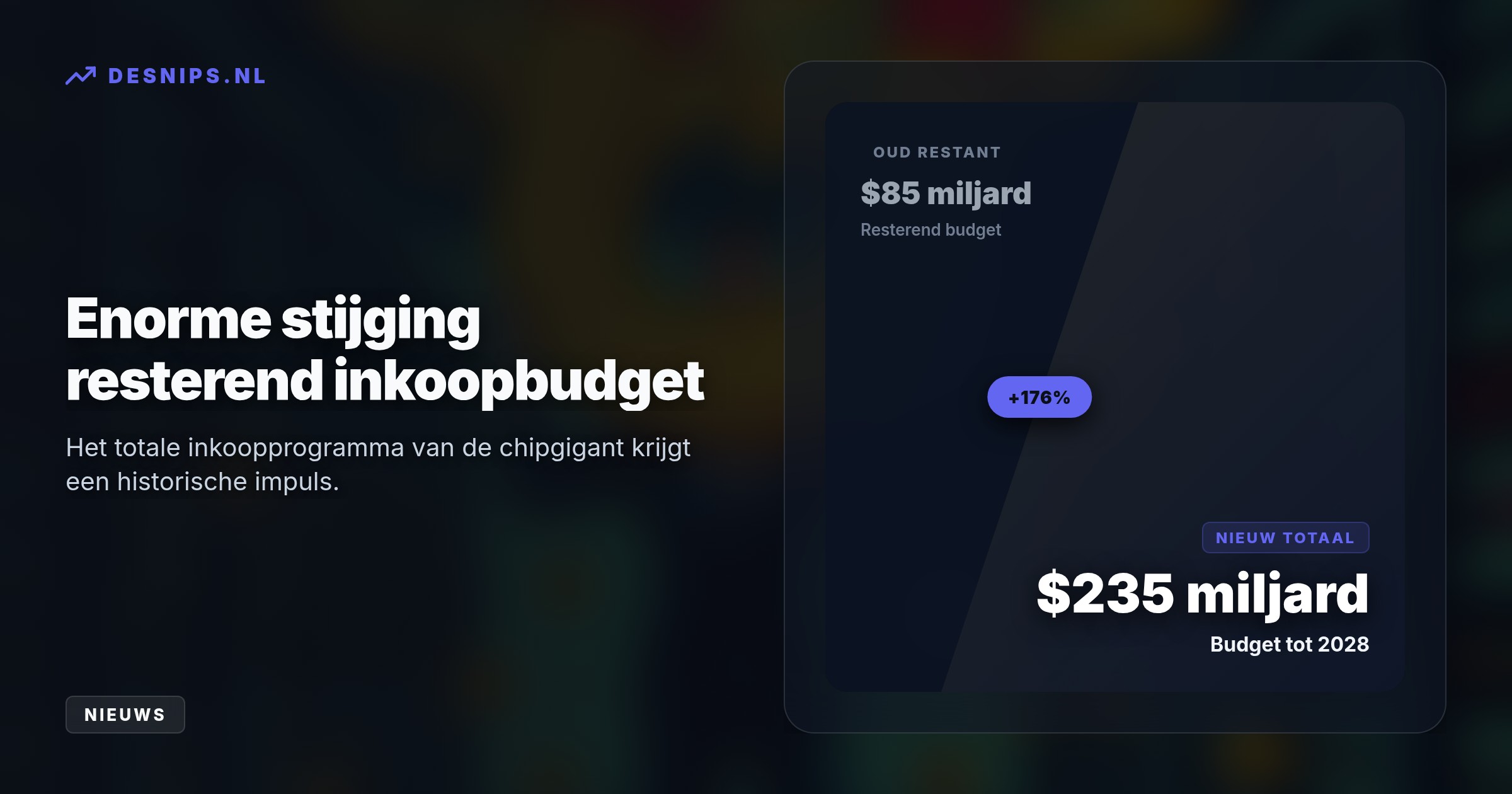 Gesterkt door de aanhoudende AI-gekte en een relatief gunstige koers-winstverhouding koopt de chipgigant tot en met fiscaal jaar 2028 massaal eigen aandelen terug.