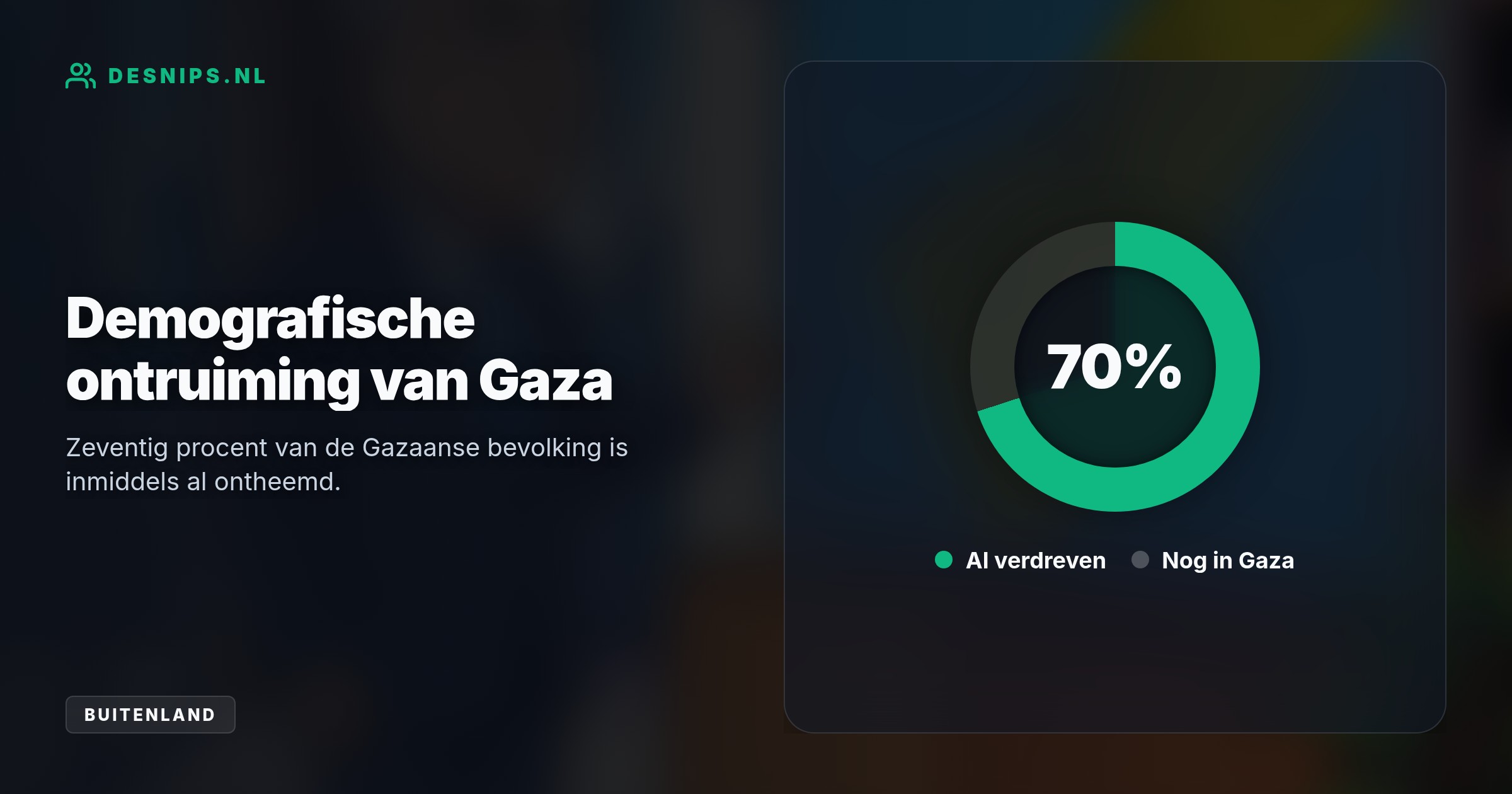 De Israëlische defensieminister gebruikt de geplande verdrijving van de overgebleven twee miljoen Gazanen om stemmen te winnen voor de parlementsverkiezingen van 27 oktober.
