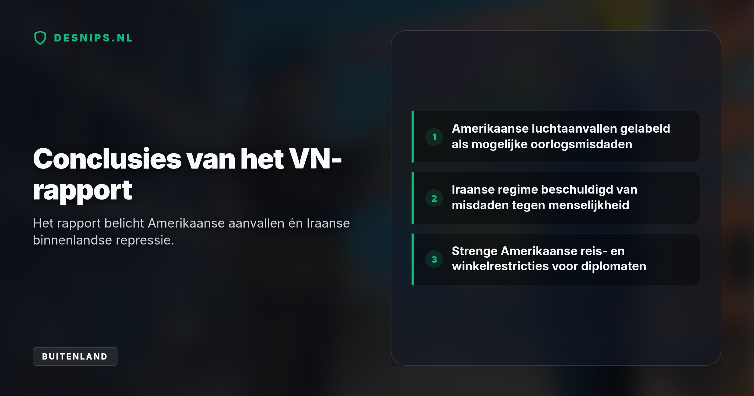 Een speciaal VN-rapport stelt dat de Amerikaanse luchtaanvallen op een school in Minab gelden als willekeurige burgeraanvallen. Washington ontkent dit direct.