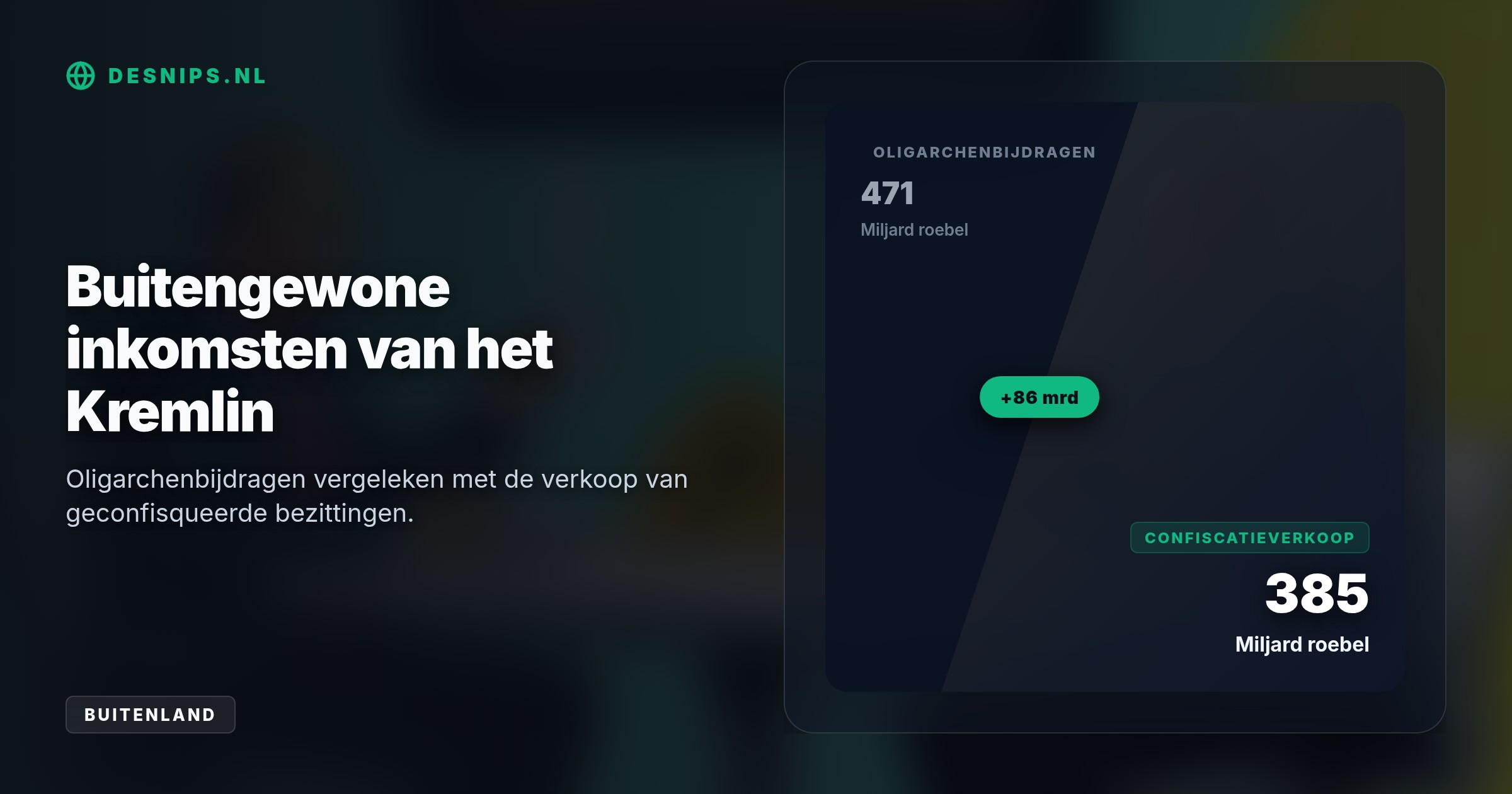Na een besloten bijeenkomst met president Poetin hebben miljardairs 471 miljard roebel overgemaakt. Hiermee wordt het Russisch begrotingstekort handig gedrukt naar 3,2% bbp.