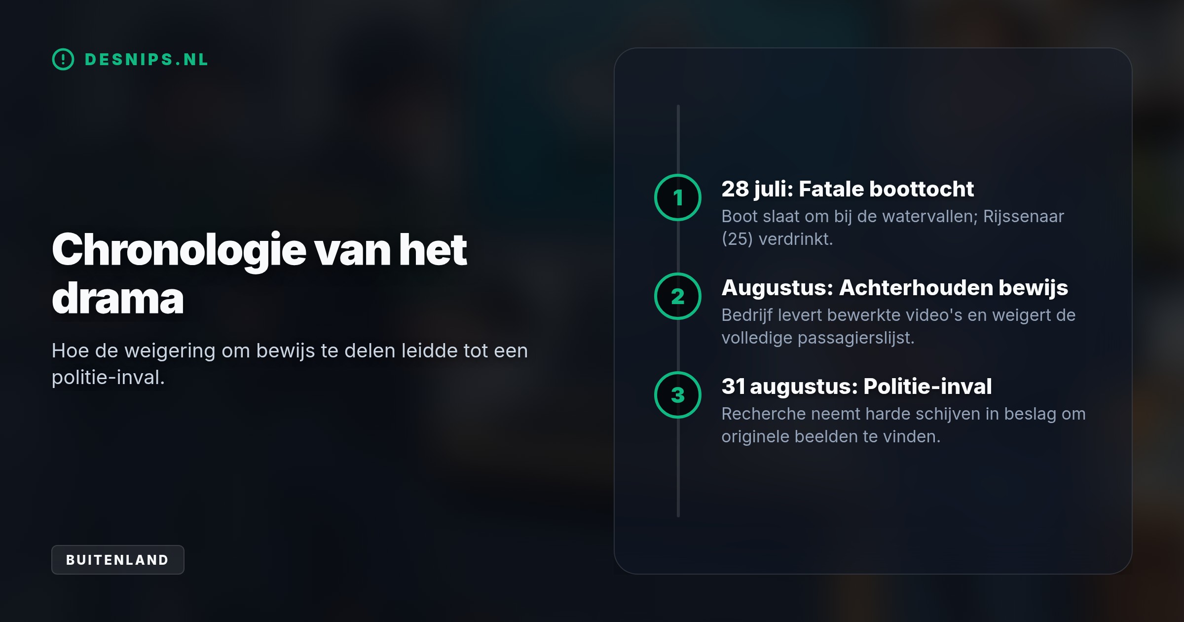 De politie deed een inval bij Macuco Safari omdat het bedrijf bewerkte beelden en een incomplete passagierslijst inleverde na de verdrinking van de 25-jarige Mark Lensink.