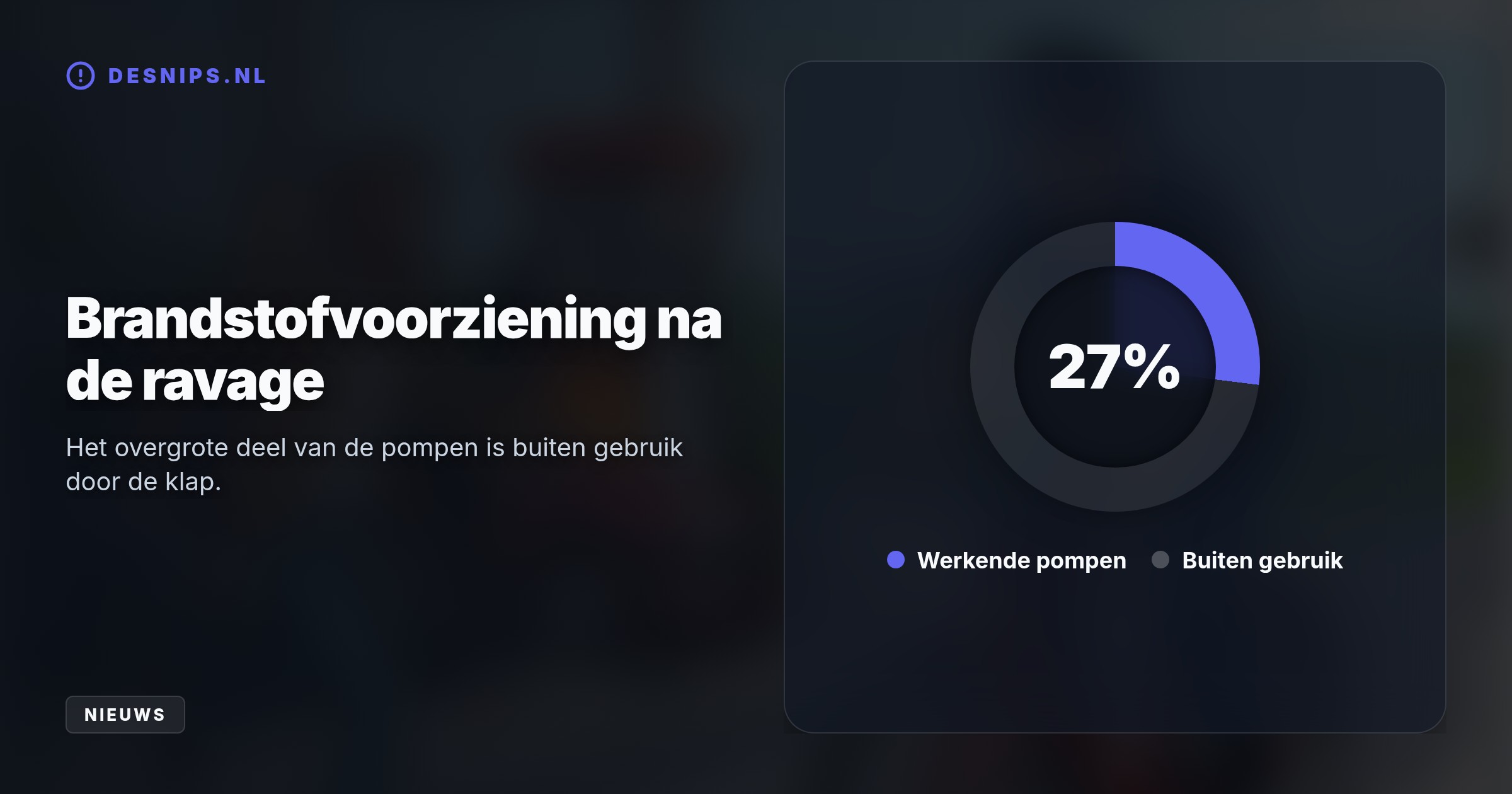 Een agent fietste achter de te voet vluchtende verdachte aan nadat deze een benzinepomp uit de grond reed langs de A58. De ravage is enorm, de dader is gearresteerd.