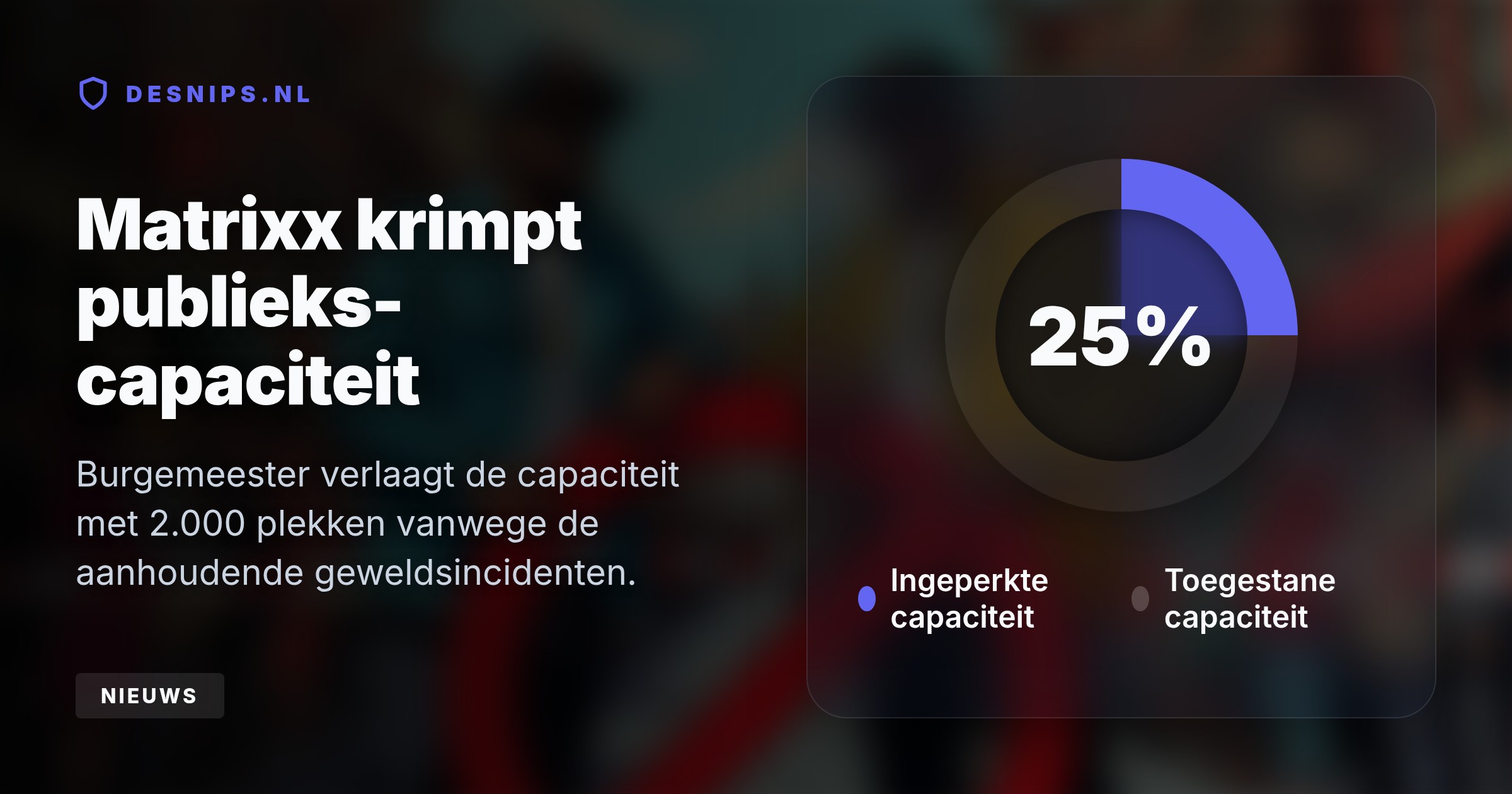 De organisatie weert grote urban-acts om de toeloop van jongeren en bijbehorende opstootjes te stoppen. Hun manager noemt de verbanning te makkelijk en eist betere beveiliging.