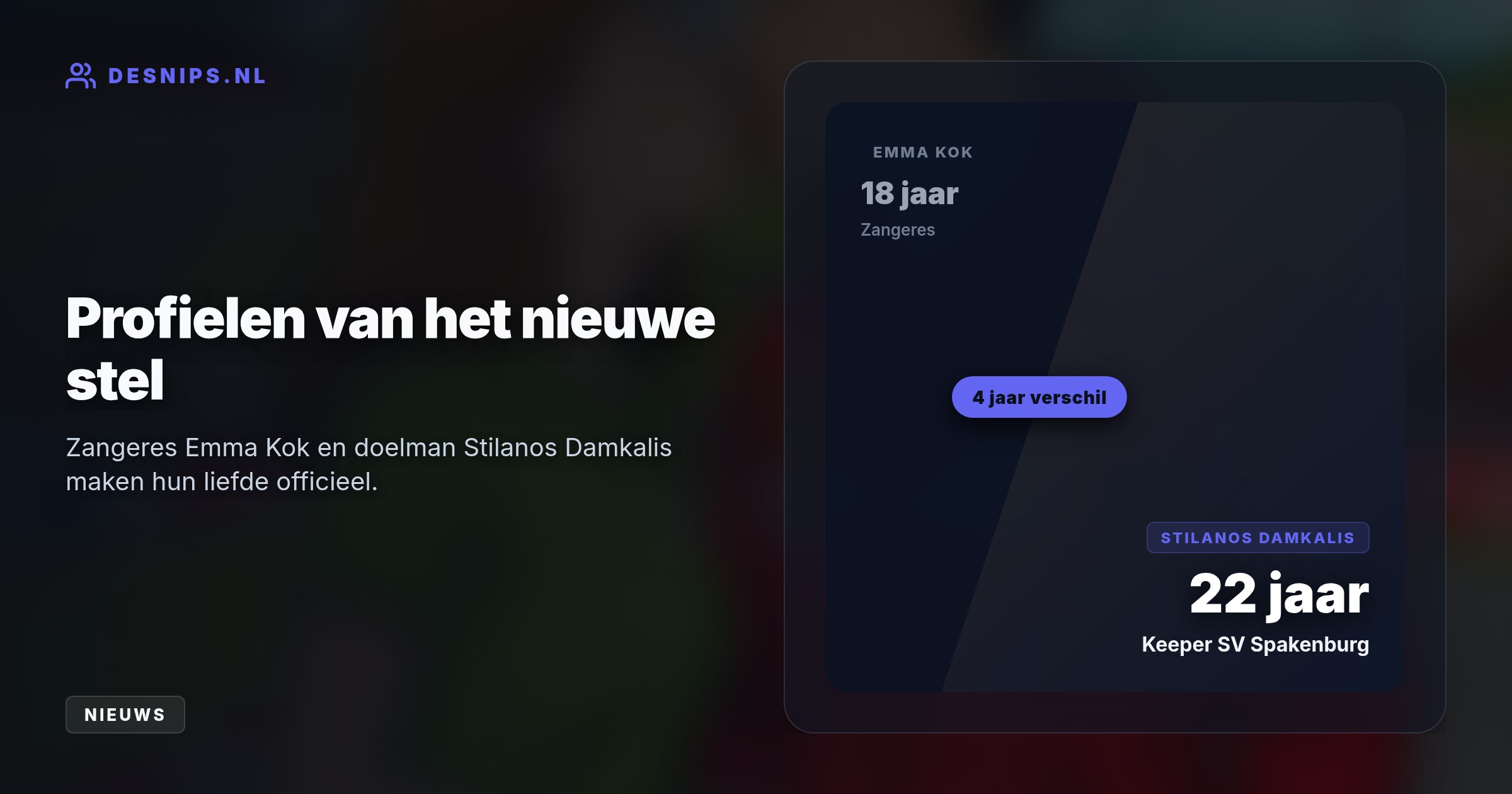 Na twee maanden geheimhouding maakt de 18-jarige zangeres haar relatie officieel met een kusfoto met de 22-jarige keeper tijdens de Grand Prix in Zandvoort.