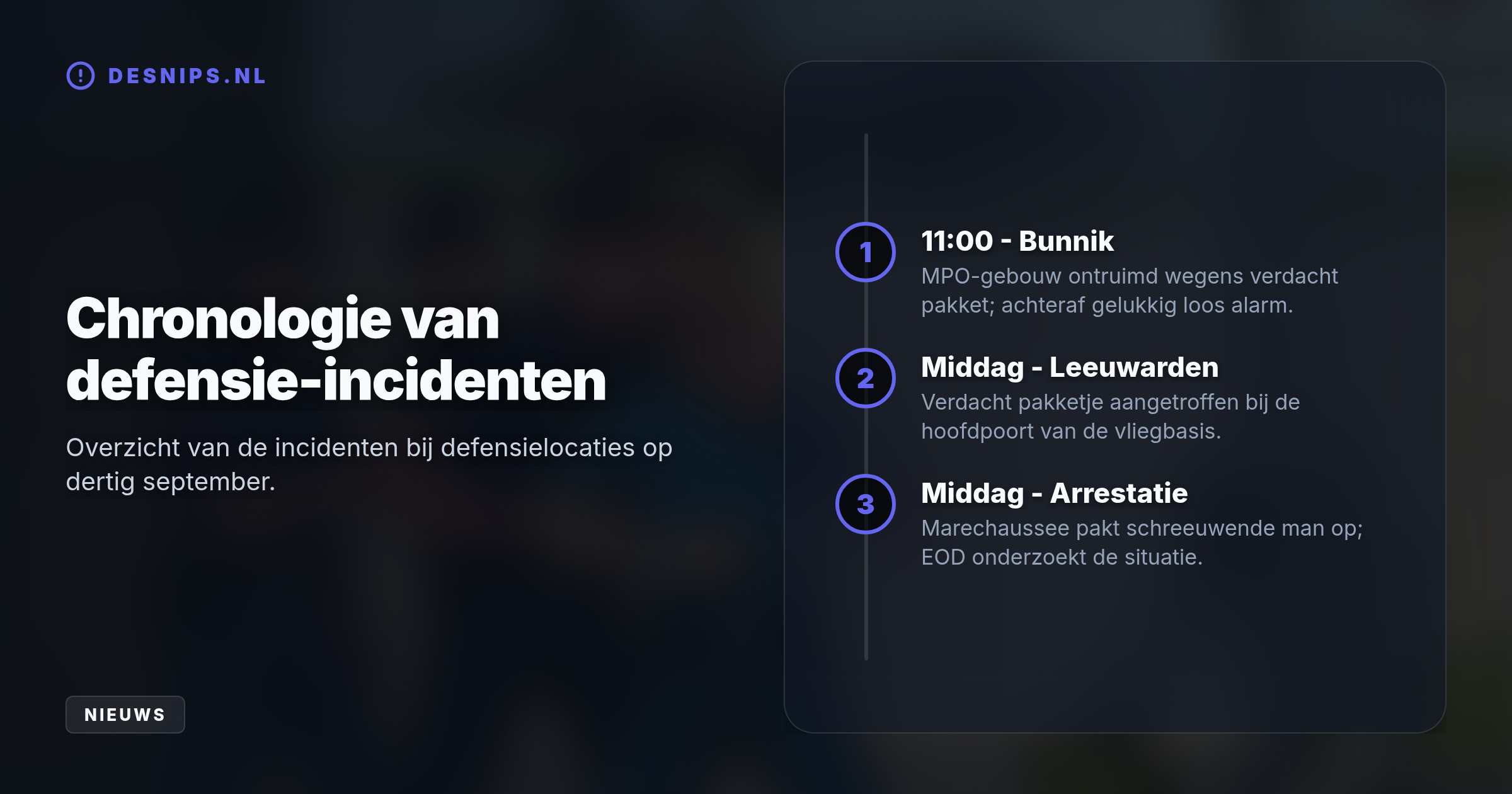 De marechaussee greep in nadat een man riep een bom te hebben. Dit volgt op een eerdere ontruiming in Bunnik en de vondst van een verdacht pakket in Leeuwarden.