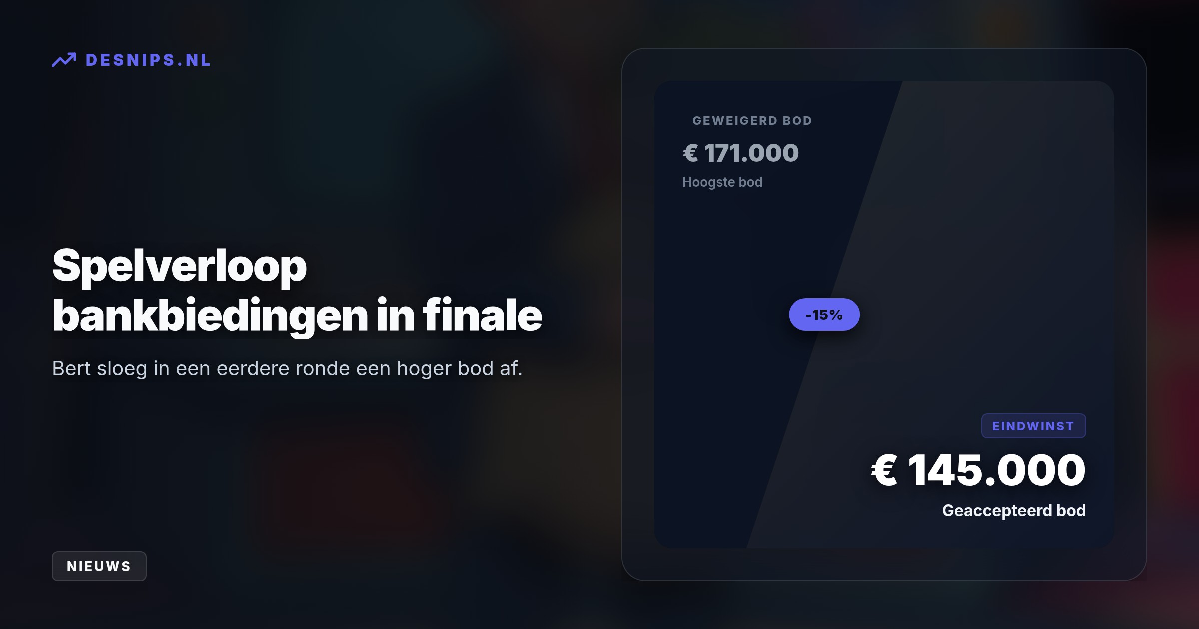 De 45-jarige Gelderlander accepteerde een bankbod van 145.000 euro in het kofferspel, waarna het traditionele afzwaaimoment op sociale media veel verontwaardiging opriep.