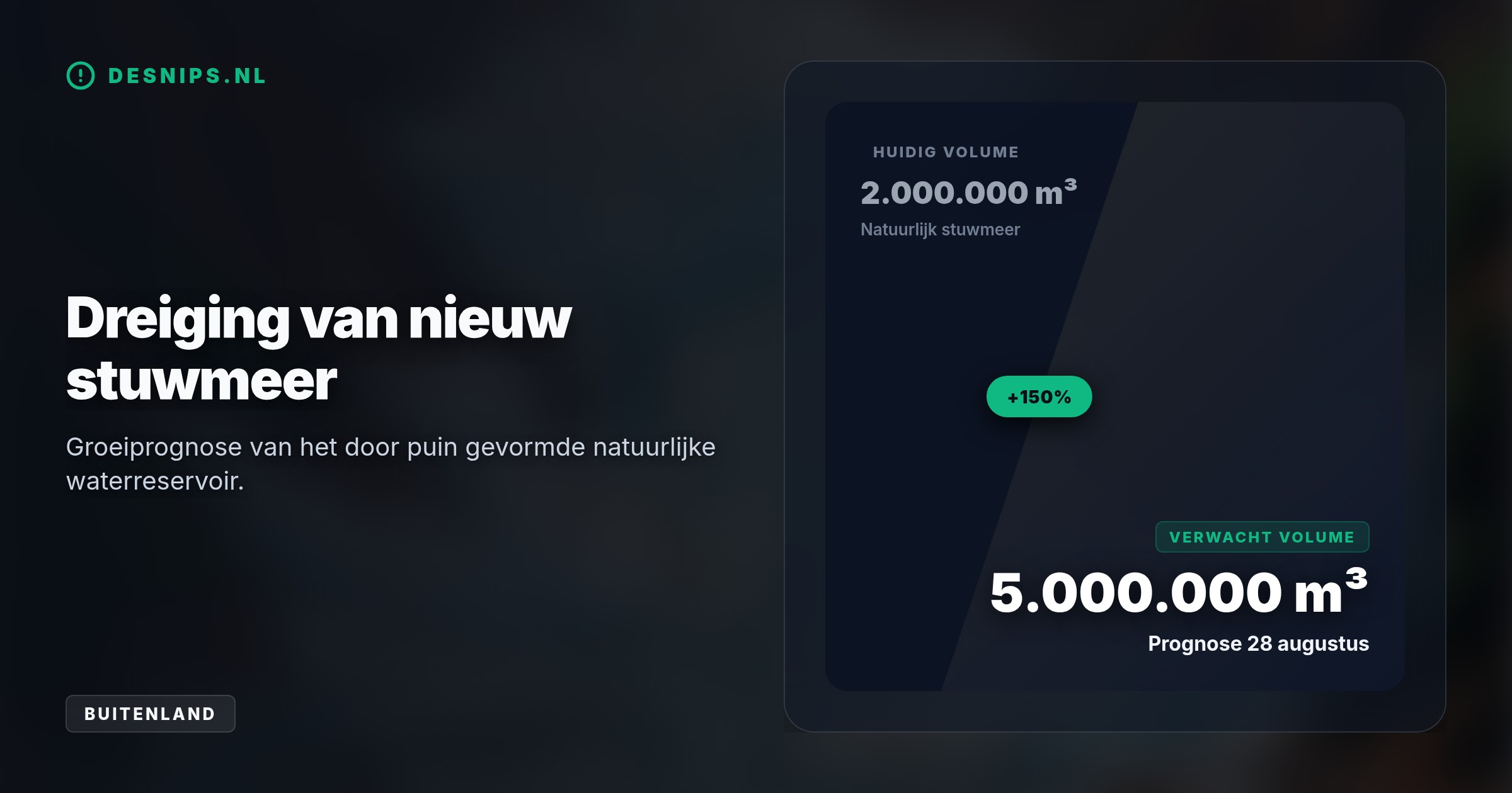 Door de opwarming van de aarde brak een gletsjer af bij de berg Langtang-Lirung. De resulterende ijs- en rotslawine deed de rivier Trishuli in dertig minuten tijd met negen meter stijgen.