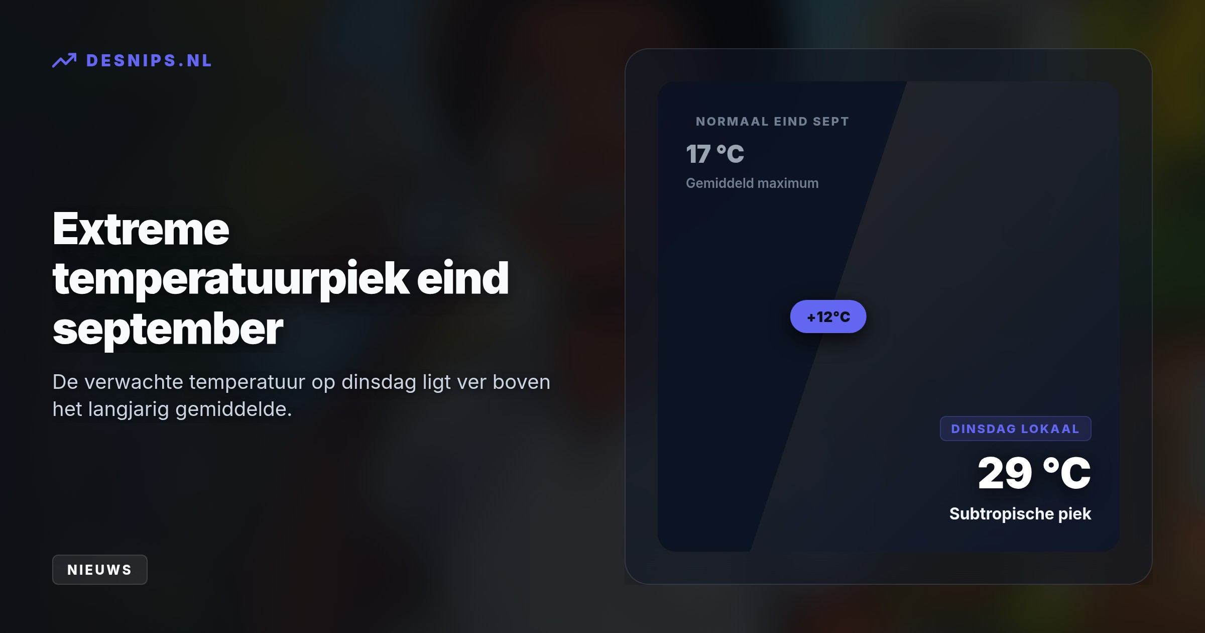 Een krachtig hogedrukgebied boven Noordoost-Europa voert via een zuidoostenwind subtropische lucht aan. Geniet ervan, want vanaf donderdag slaat het weer om.
