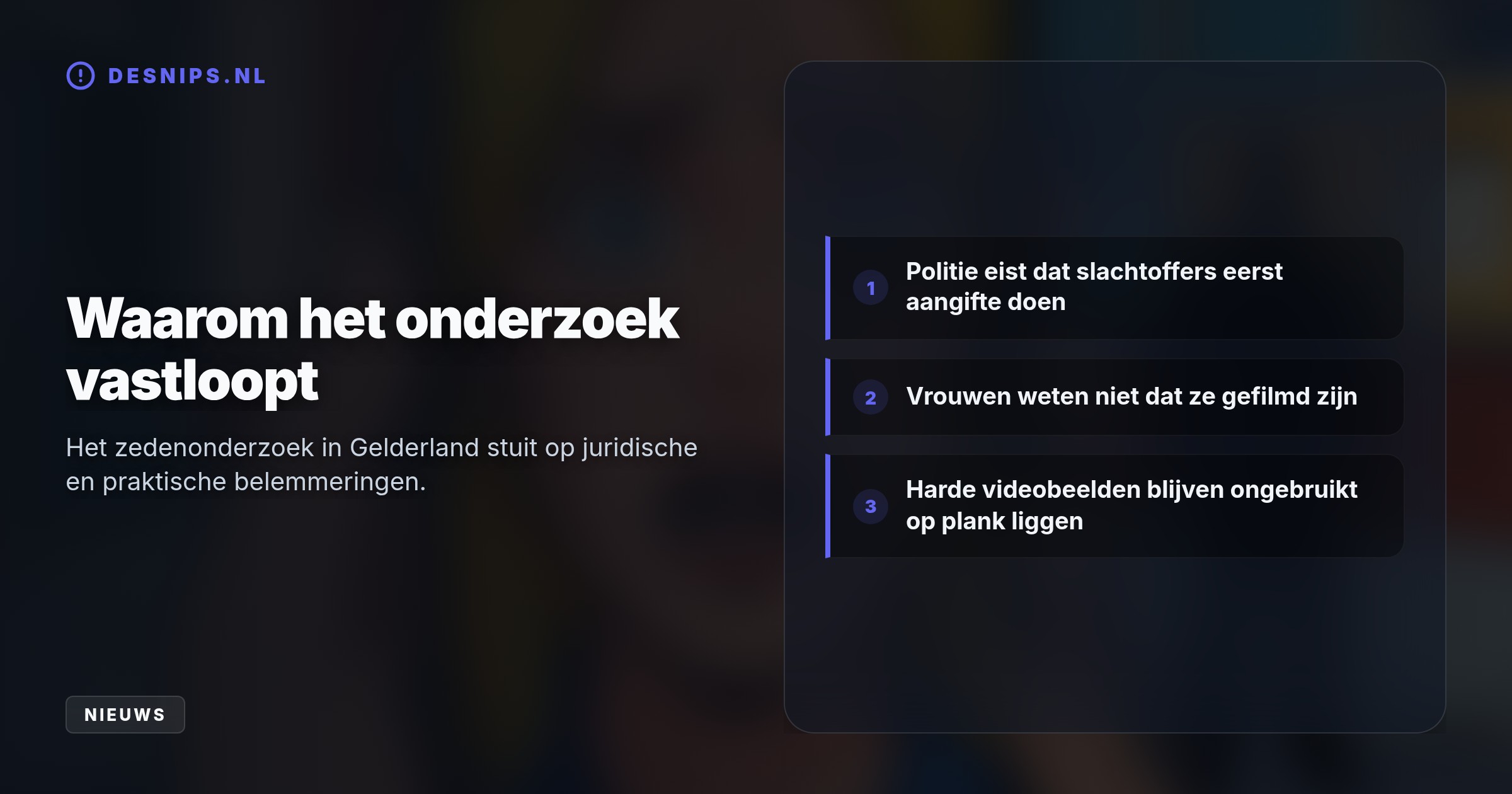 Nadat Charlotte misbruikbeelden op de telefoon van haar partner ontdekte, meldden zich nog vier slachtoffers. De politie weigert in te grijpen door bureaucratische regels.