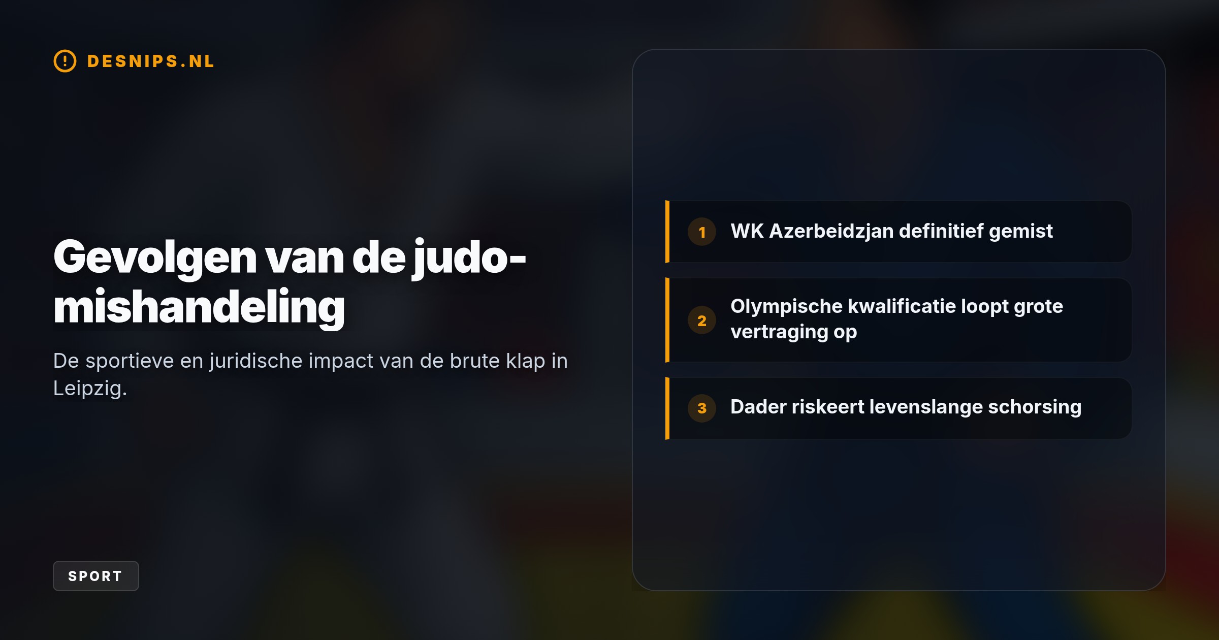 Na zijn nederlaag in Leipzig sloeg Akaki Japaridze zijn tegenstander Timo Cavelius met drie vuistslagen in het gezicht. De politie onderzoekt de zware mishandeling, maar Japaridze is al gevlogen.