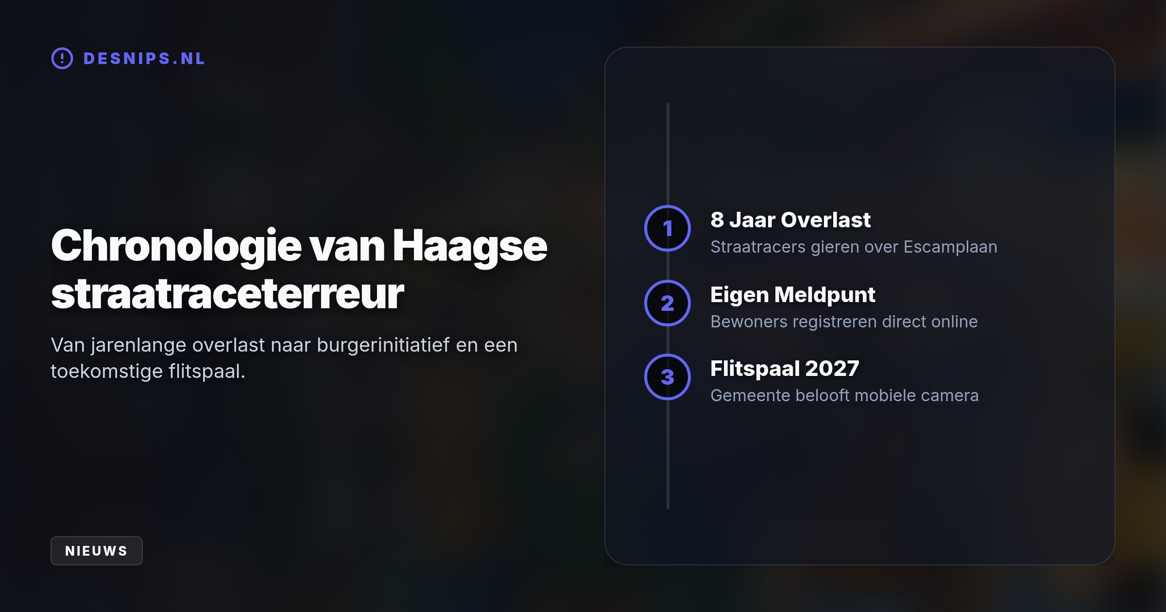 Omdat de politie vaak pas een dag later reageert, registreren getergde bewoners de overlast nu zelf. De gemeente belooft pas medio 2027 een flitspaal.