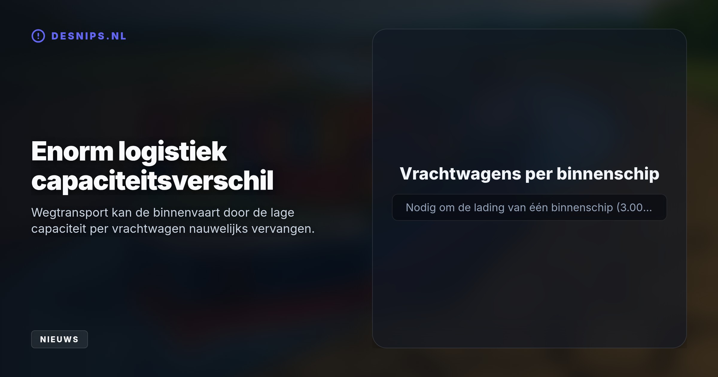 Door extreme droogte zakt de Rijn bij Kaub tot een historisch dieptepunt. Schepen moeten 80% lading achterlaten en driekwart van alle binnenvaart ligt inmiddels volledig stil.