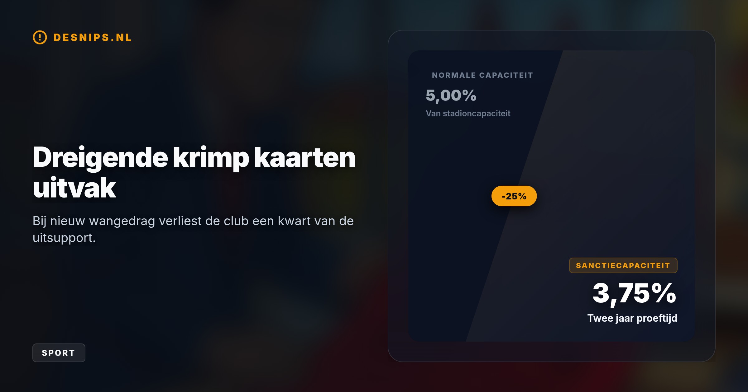 De club moet opdraaien voor racistisch gedrag, bekers gooien, spreekkoren en vernielingen. Bij herhaling krimpt de kaartverkoop voor Europese uitwedstrijden met een kwart.