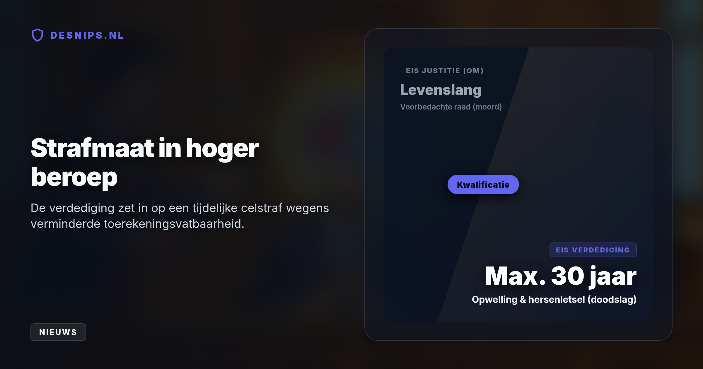 De advocaten van Richard K. stellen dat hij door hersenletsel verminderd toerekeningsvatbaar is en pleiten tegen levenslang. De uitspraak volgt op 9 december 2026.