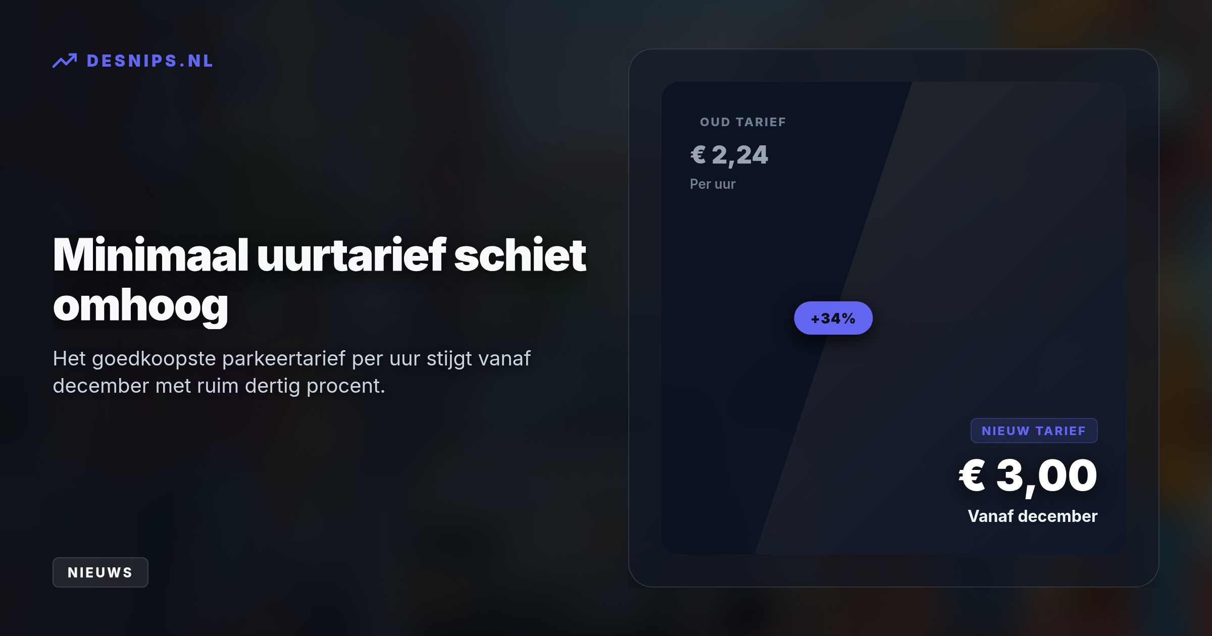 Om de schaarse ruimte beter te verdelen voert de gemeente de maatregel gefaseerd in. Alleen vier kleine kernen blijven gratis, terwijl de tarieven fors stijgen.