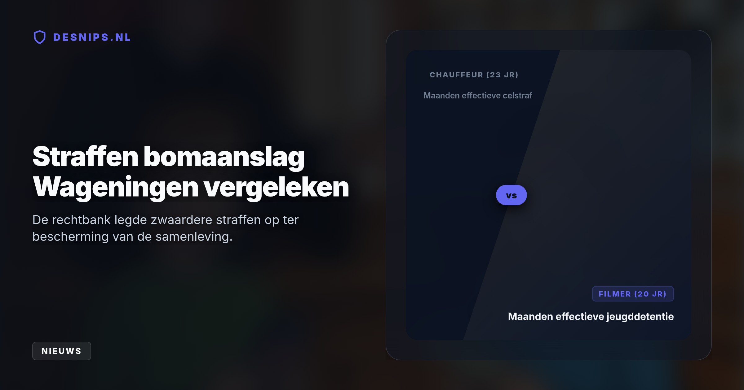 Een man (23) en vrouw (20) krijgen celstraffen voor een vuurwerkbomaanslag op een café in Wageningen, die zij voor snel geld uitvoerden na een opdracht via een anonieme groepschat.