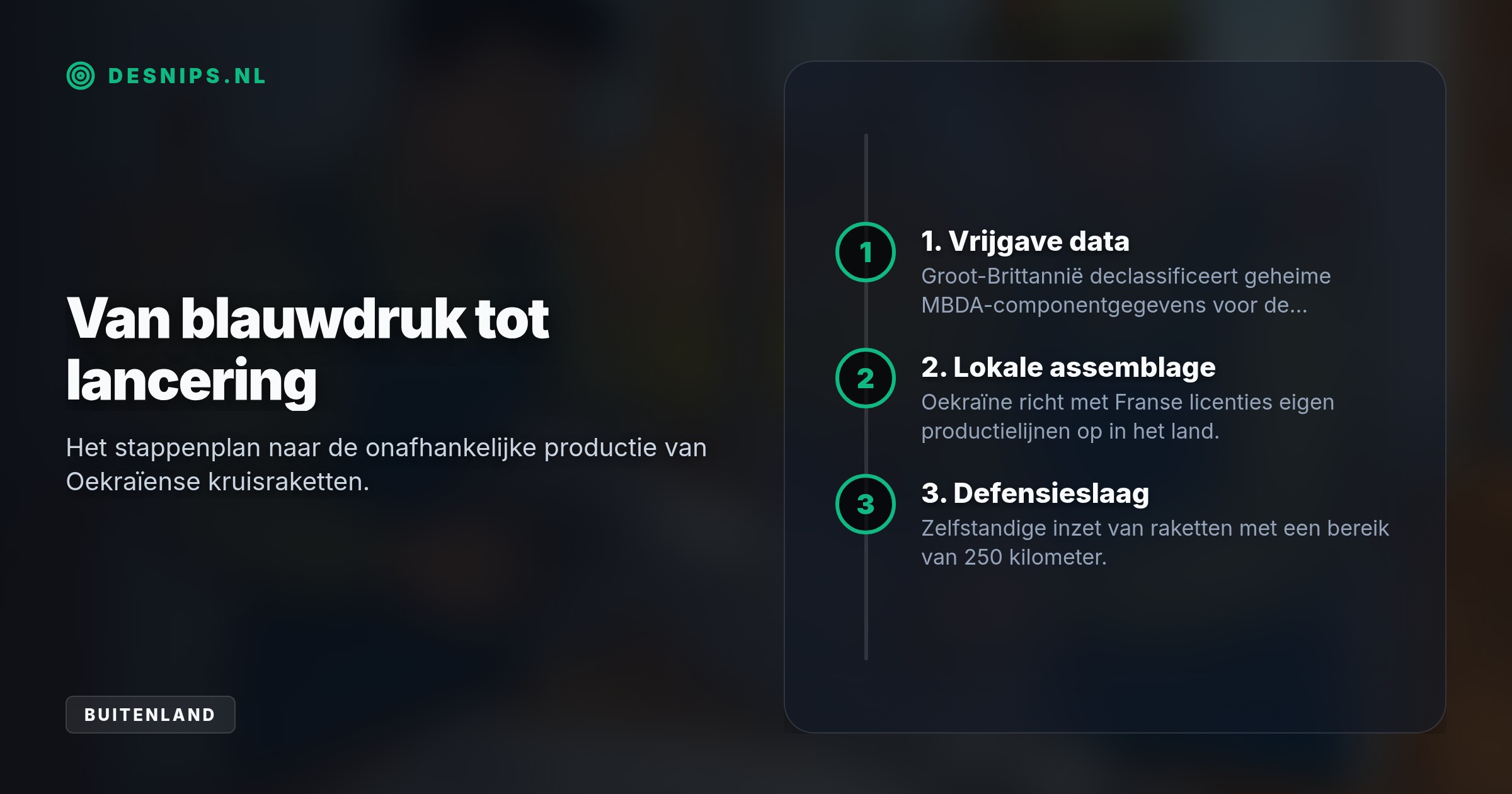 Dankzij de overdracht van Brits-Franse ontwerpen kan Kyiv de kruisraketten lokaal assembleren. Dit verlaagt de druk op de westerse wapenvoorraden direct.