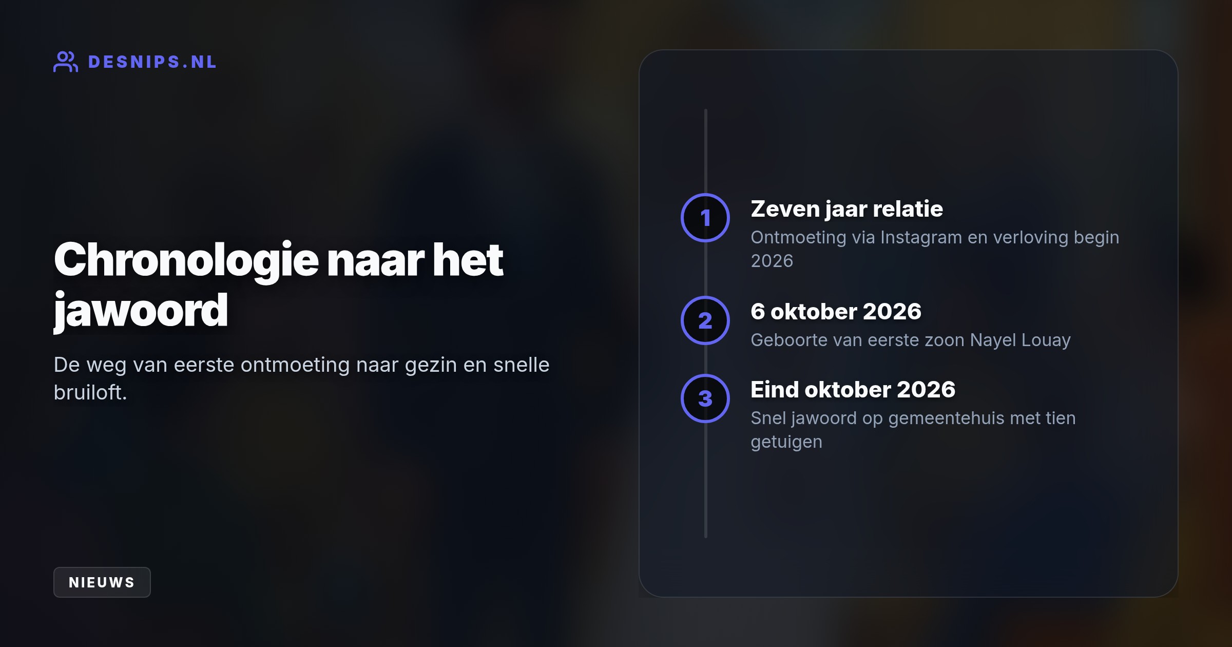 Het koppel koos kort na de geboorte van hun zoon voor een snelle gemeenteceremonie met slechts tien gasten. Een groot feest volgt later.