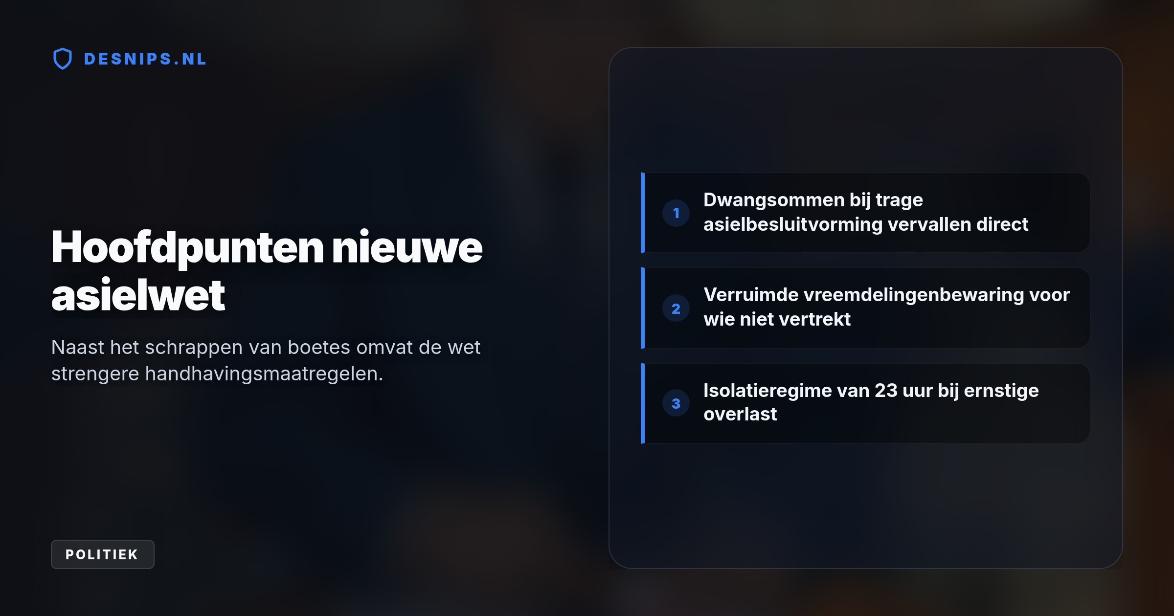 Met het aannemen van de nieuwe asielwet hoeft de IND geen boetes meer te betalen. De overheid wil zo toegenomen kosten en de drukte van honderden rechtszaken verminderen.