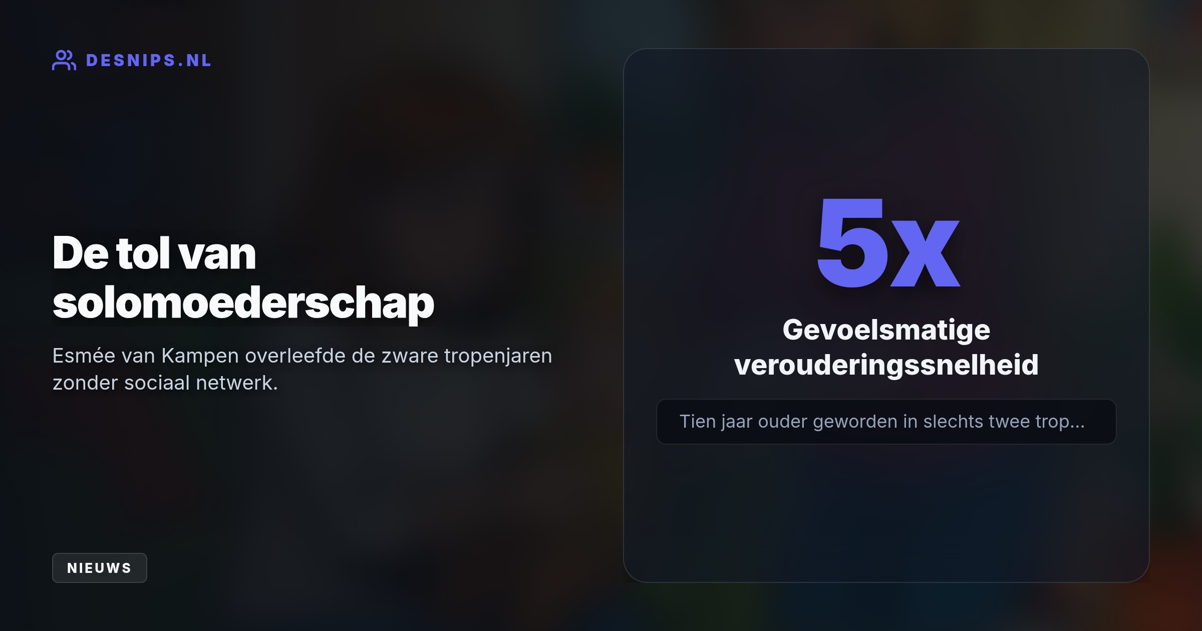 Na haar relatiebreuk stond de actrice er alleen voor met haar dochtertje. Zonder sociaal netwerk maar met onvoorwaardelijke steun van haar moeder herwon ze haar balans.