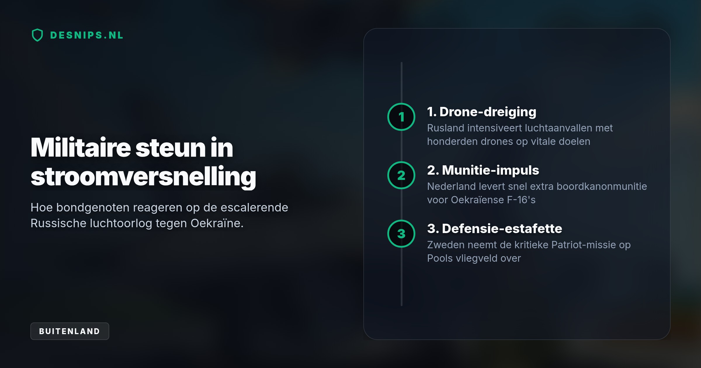 Na een massale Russische dronegolf levert Nederland extra boordkanonmunitie. Dit stelt de Oekraïense F-16-piloten in staat om kruisraketten en drones direct uit de lucht te schieten.