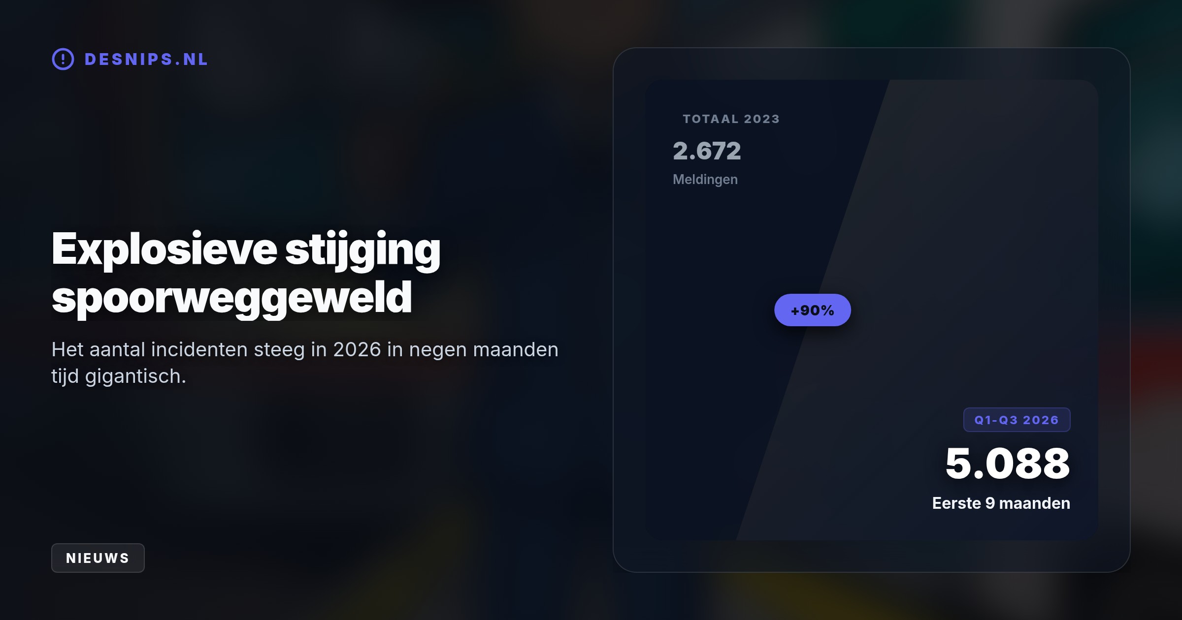 Na een stijging tot ruim 5000 geweldsincidenten eist spoorvakbond VVMC via een brandbrief per direct extra boa-beveiligers op de trein om conducteurs te beschermen.