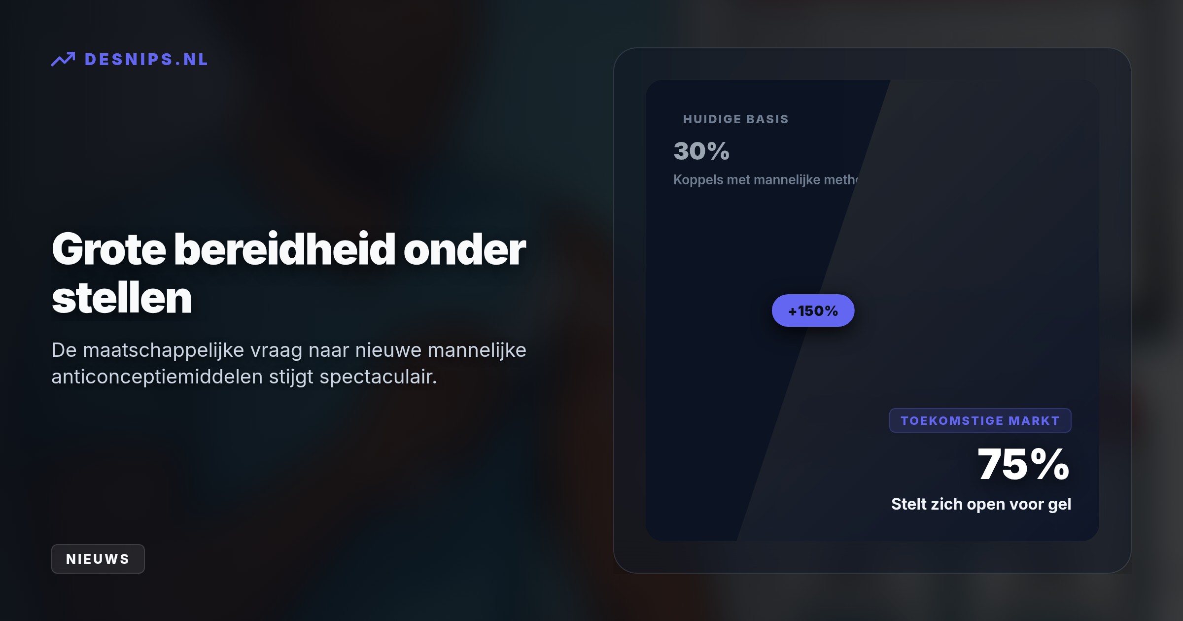 Mannen kunnen straks een hormoongel smeren om spermaproductie te stoppen. Dit herstelt zich na stopzetting binnen 17 weken, wat de anticonceptielast eerlijker verdeelt.